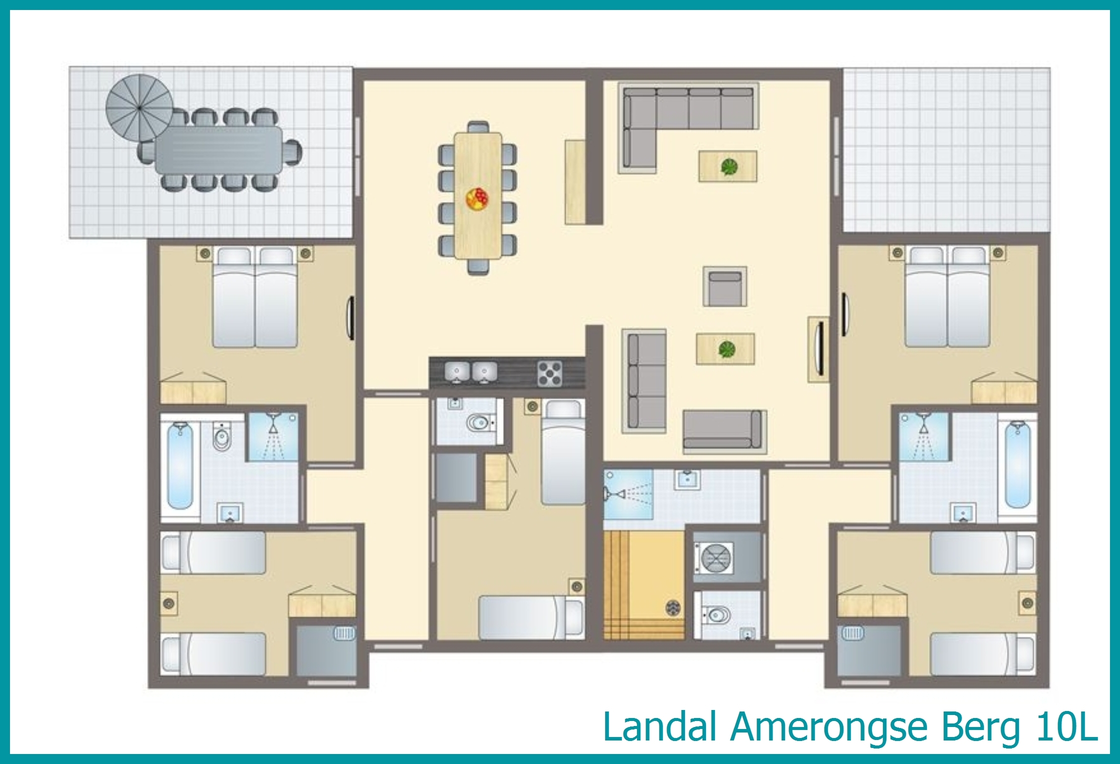 10-person bungalow 10L at Amerongse Berg
