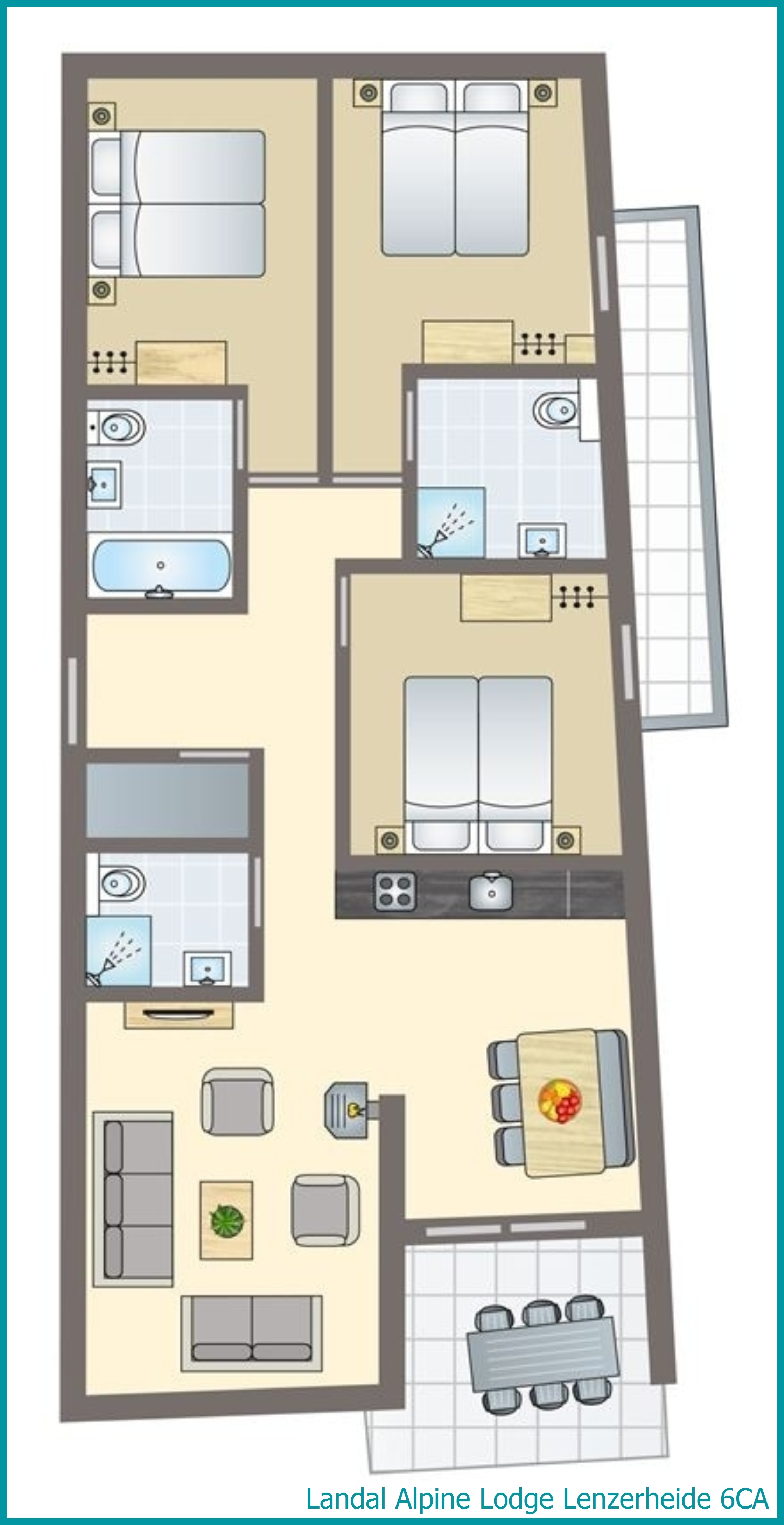 6-person apartment 6CA at Alpine Lodge Lenzerheide
