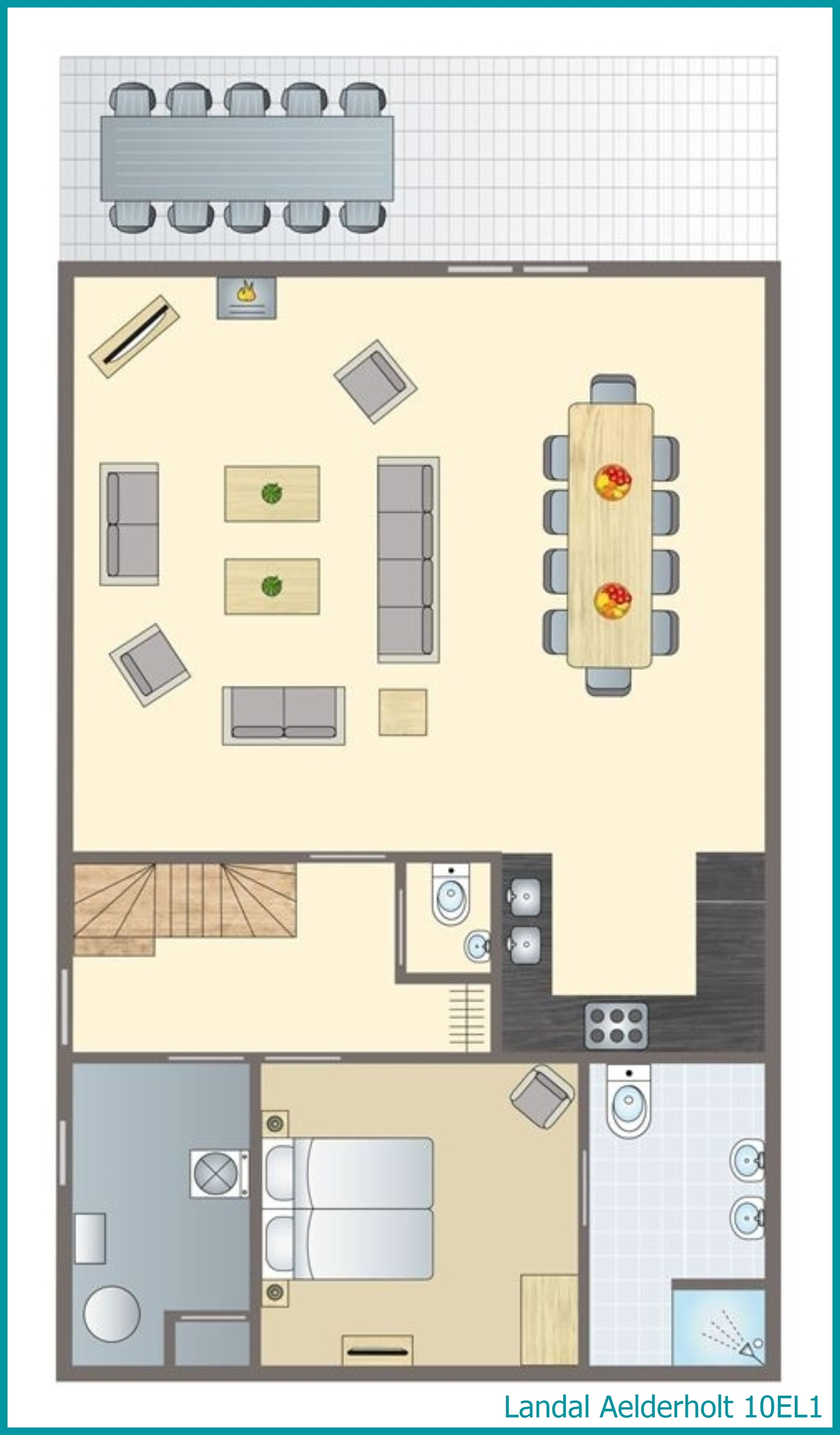 10-person bungalow 10EL1 at Aelderholt
