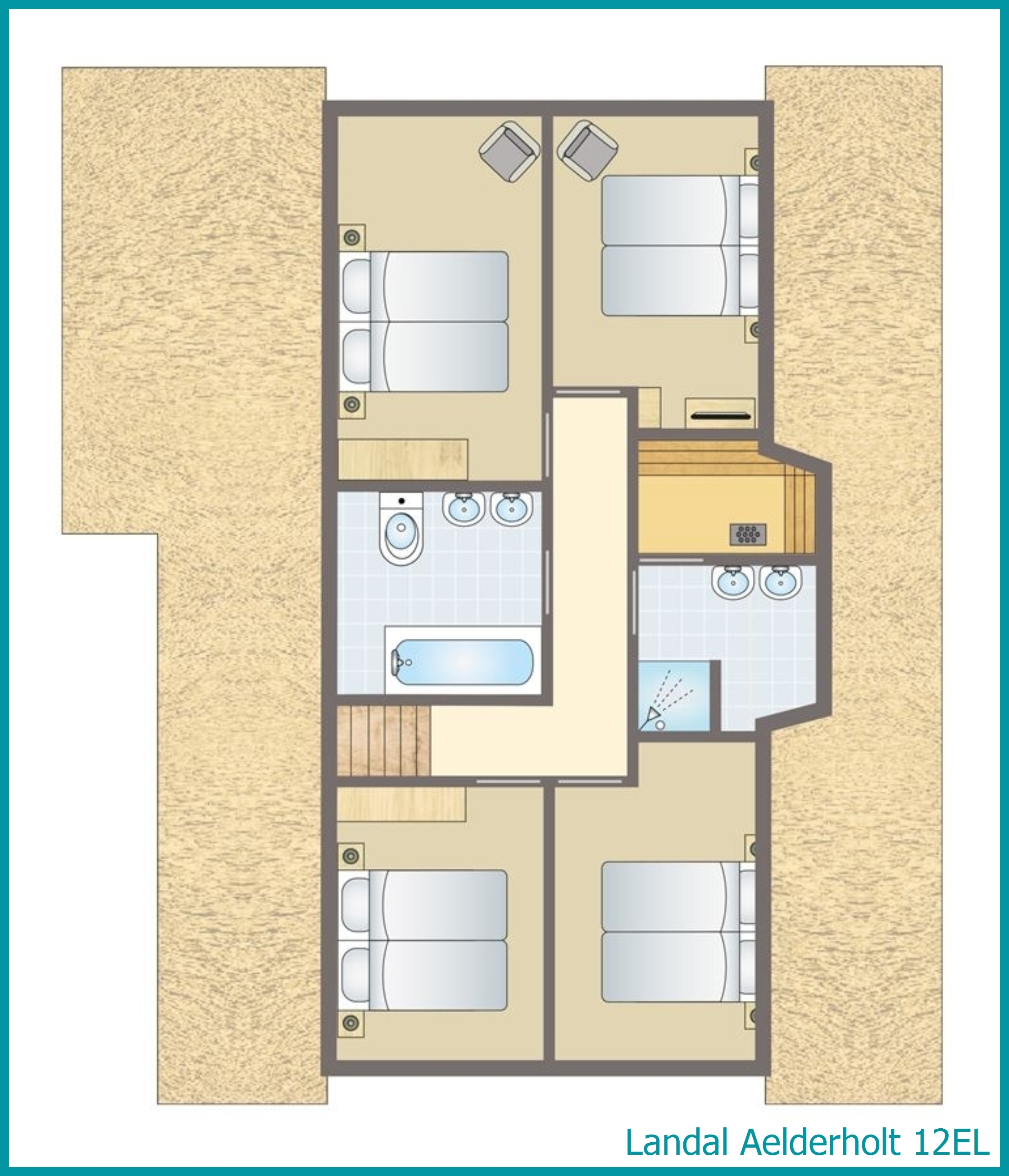 12-person bungalow 12EL at Aelderholt