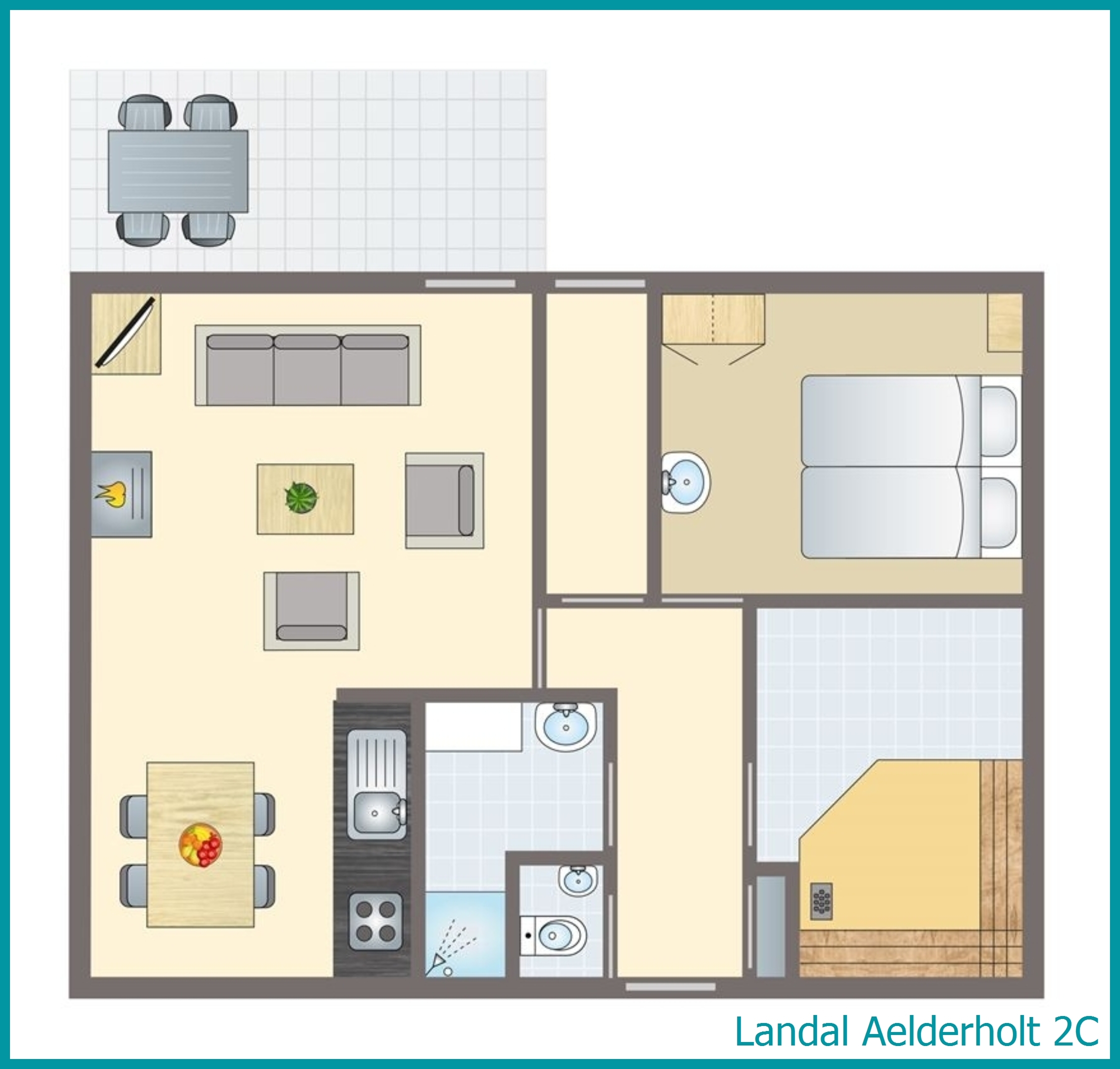 2-person bungalow 2C at Aelderholt