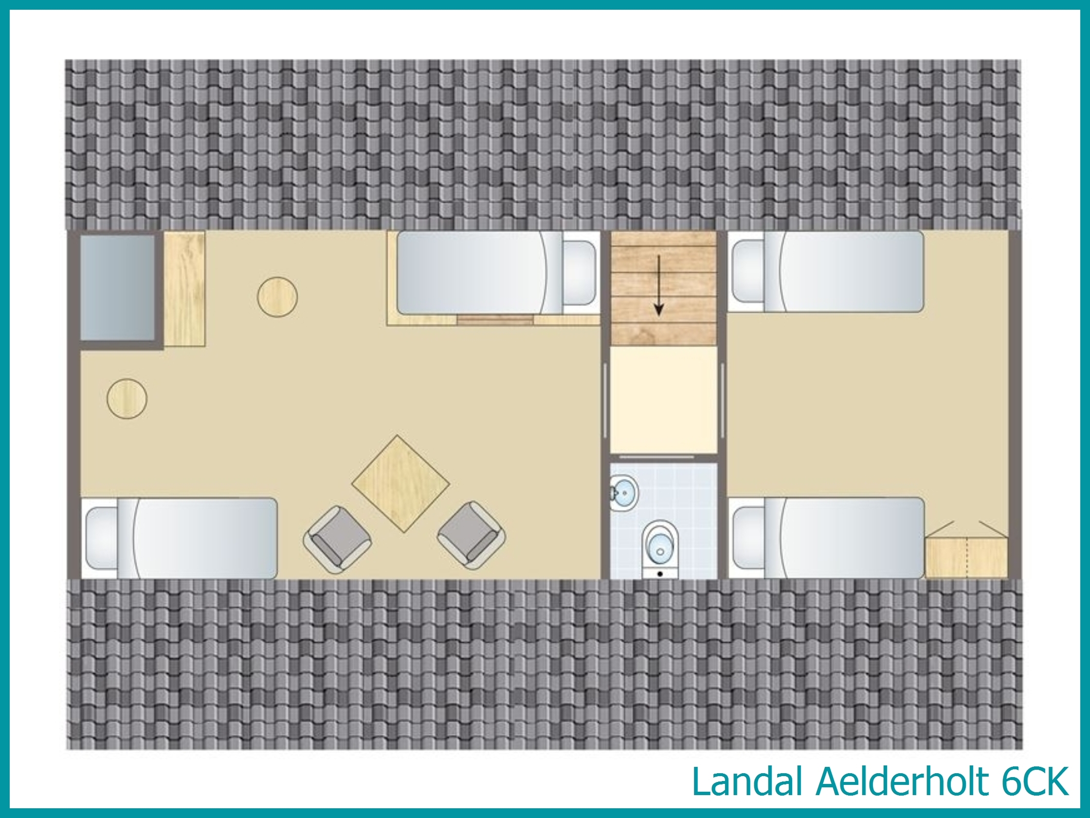 6-person kids bungalow 6CK at Aelderholt
