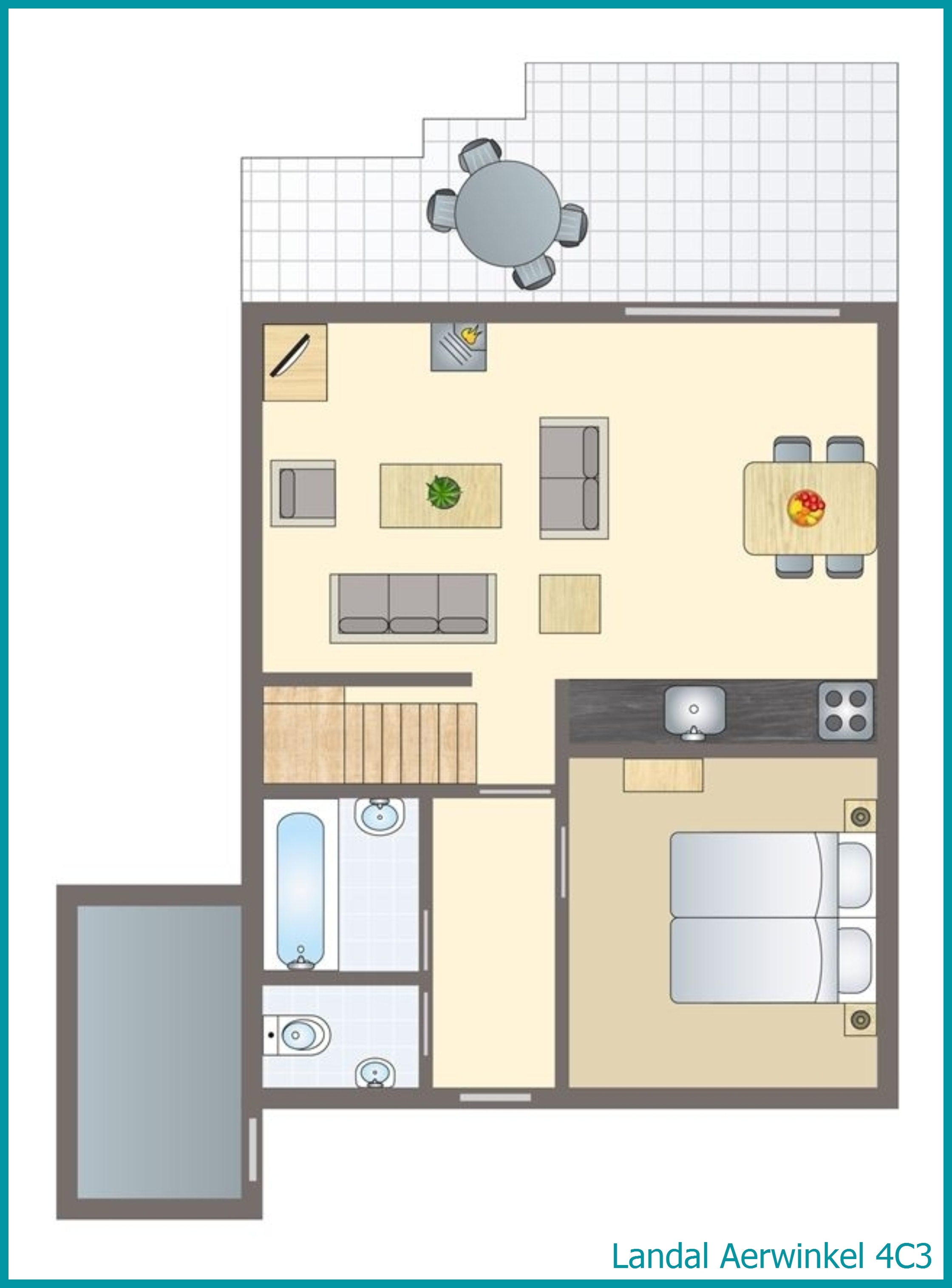 4-person bungalow 4C3 at Aerwinkel