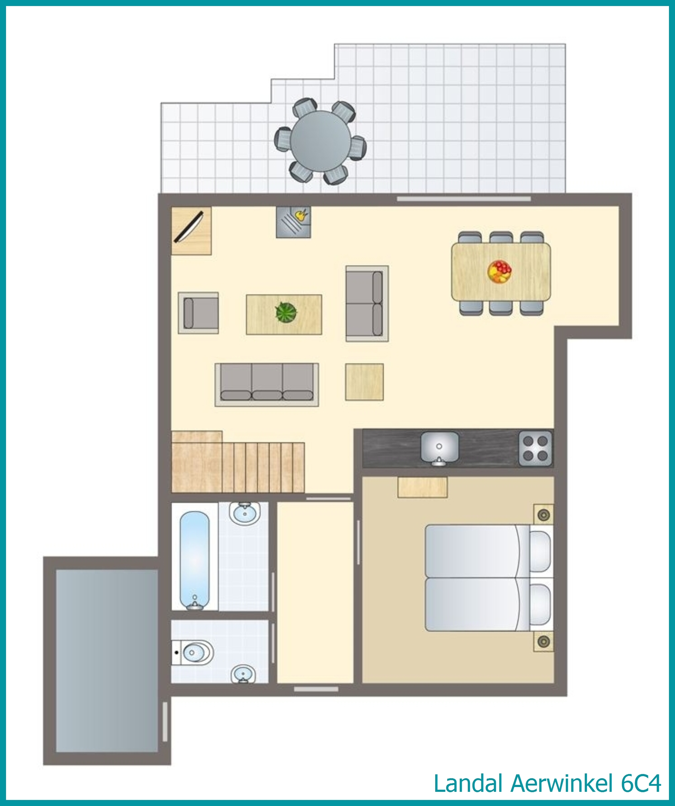 6-person bungalow 6C4 at Aerwinkel