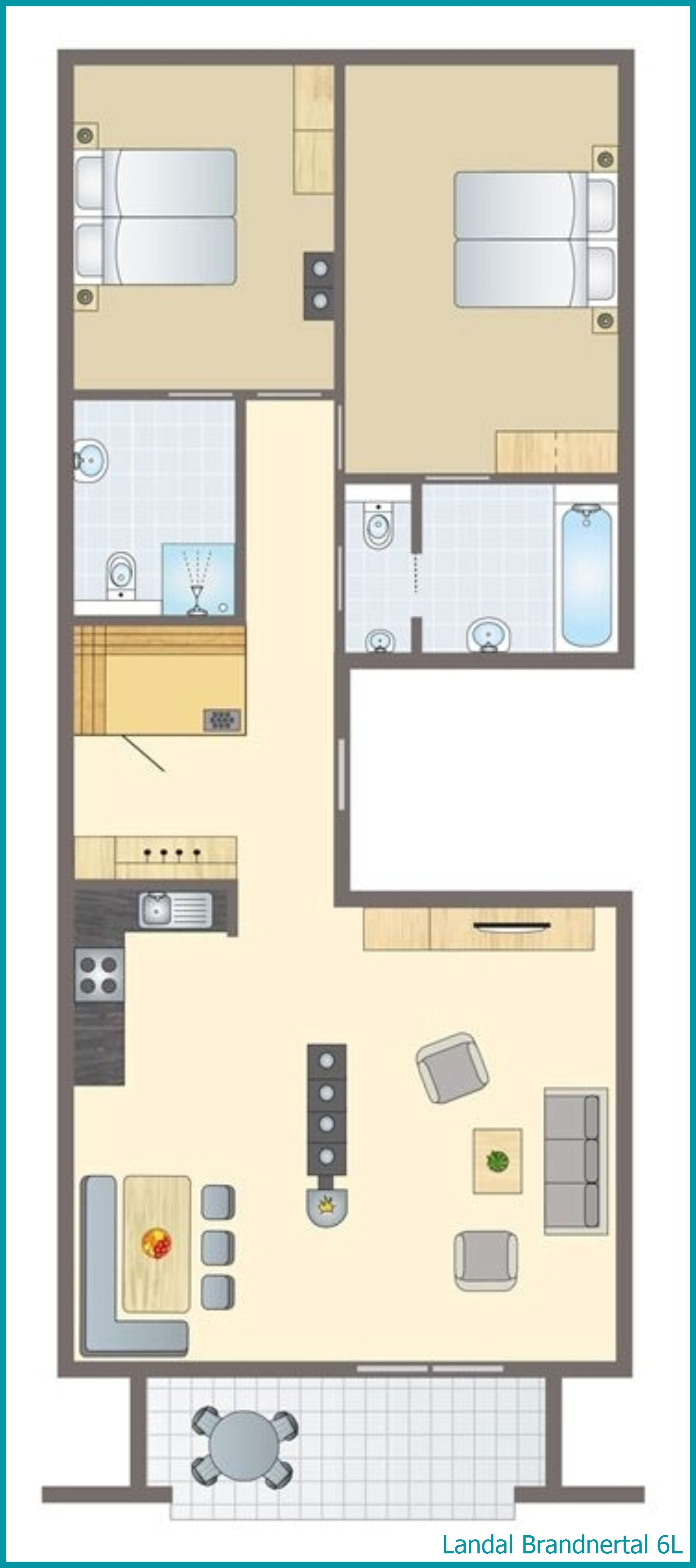 6-person apartment 6L at Brandnertal