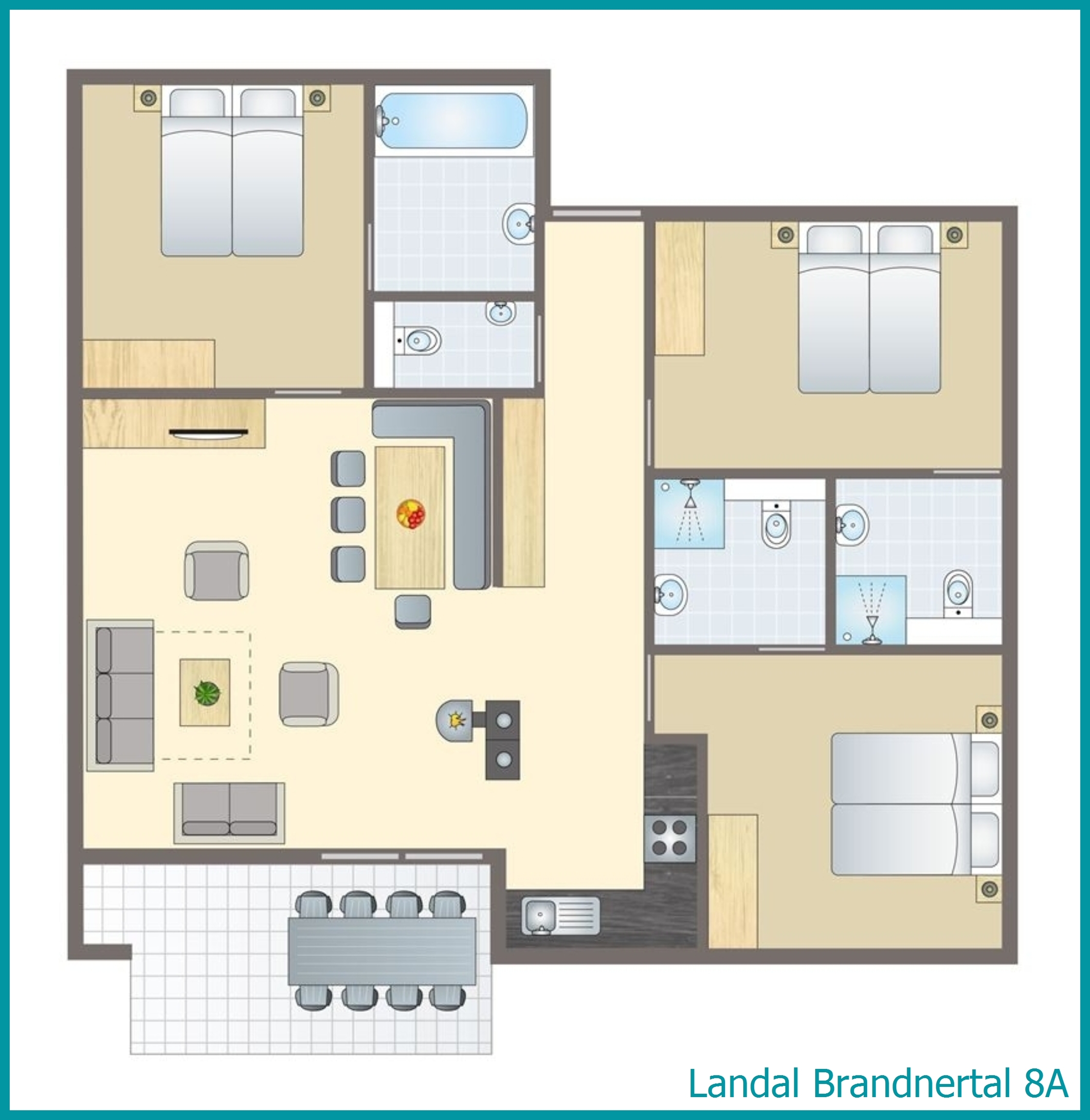 8-person apartment 8A at Brandnertal