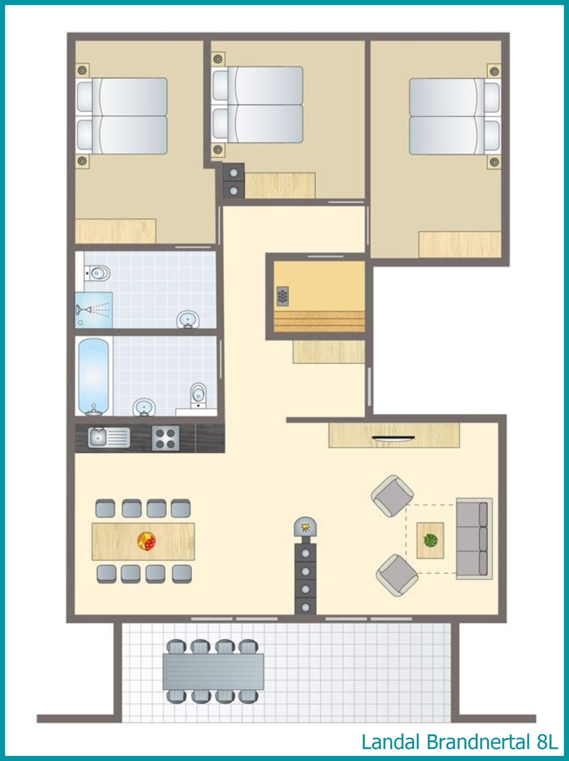 8-person apartment 8L at Brandnertal