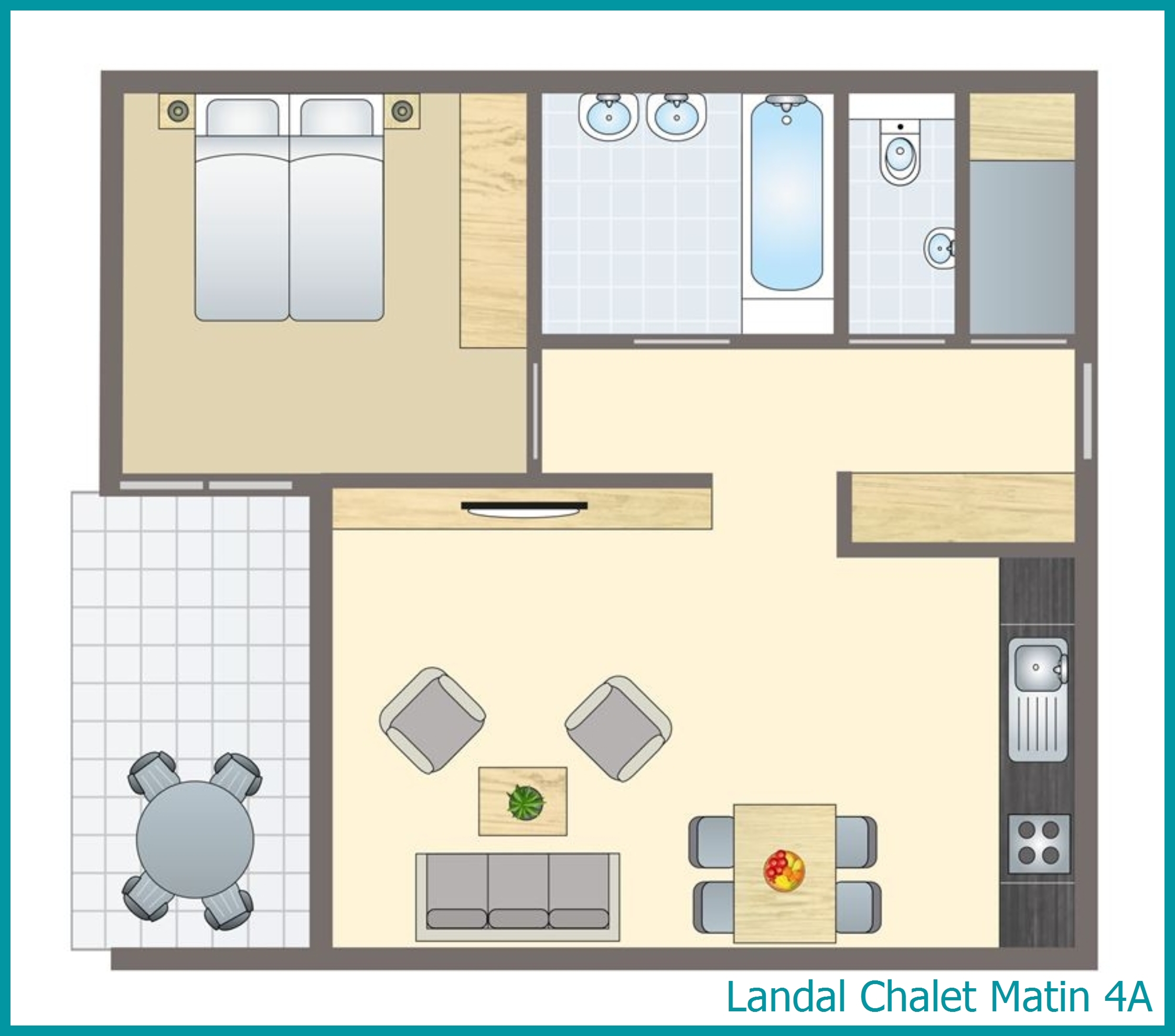4-person apartment 4A at Chalet Matin