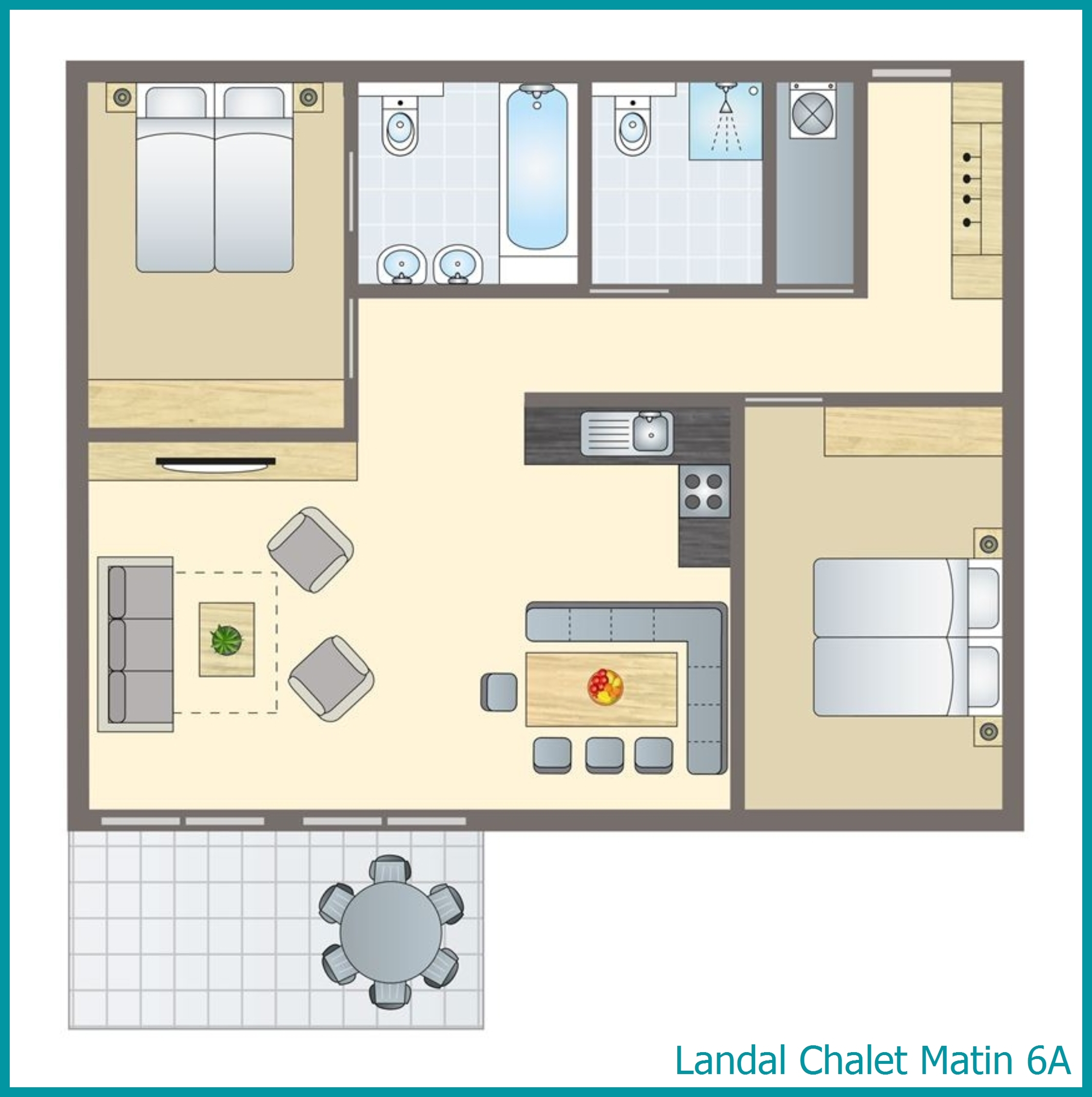 6-person apartment 6A at Chalet Matin