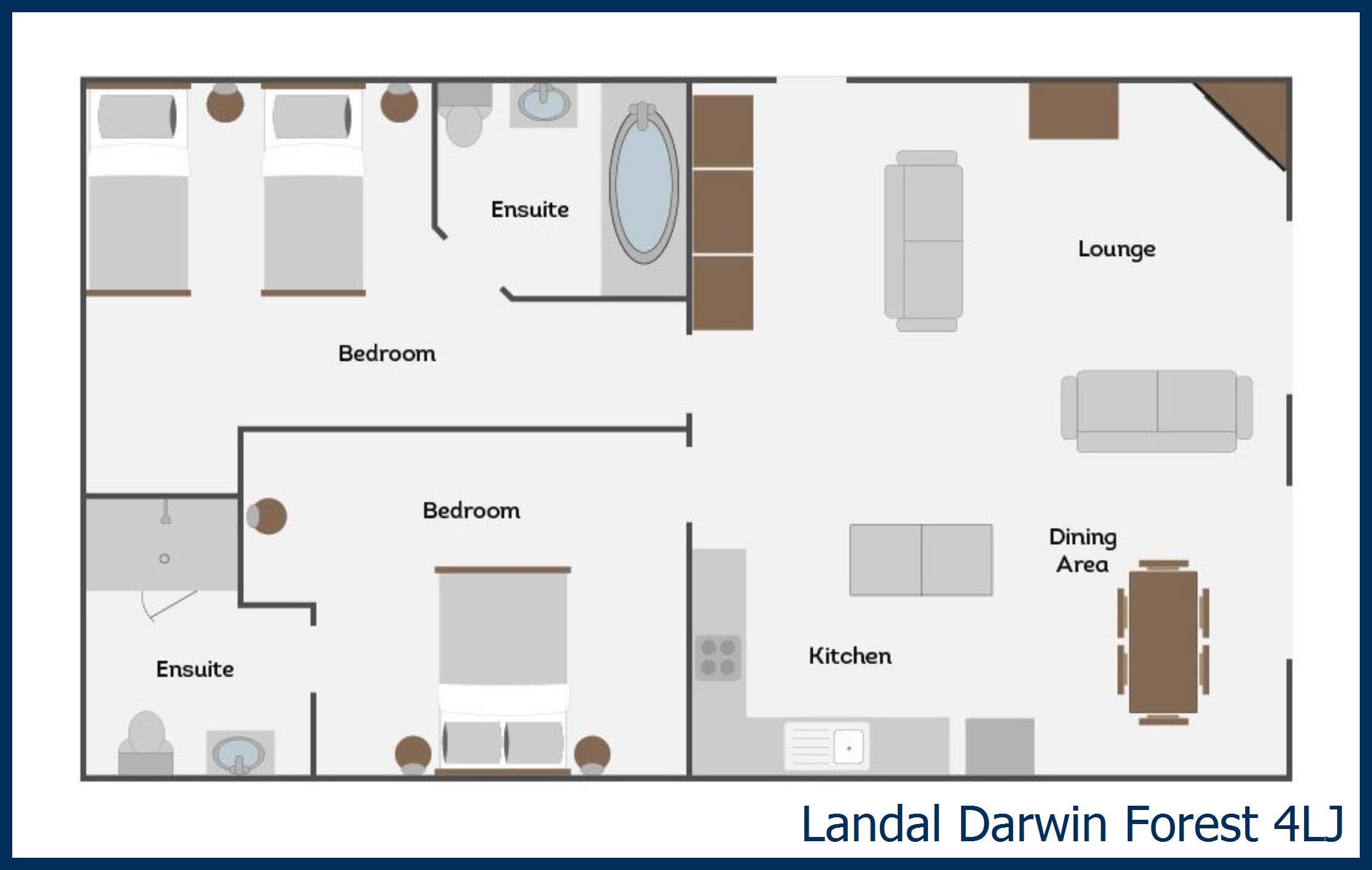 Chalet - Chatsworth Elite Vogue 2 Spa Plus 4LJ at Darwin Forest