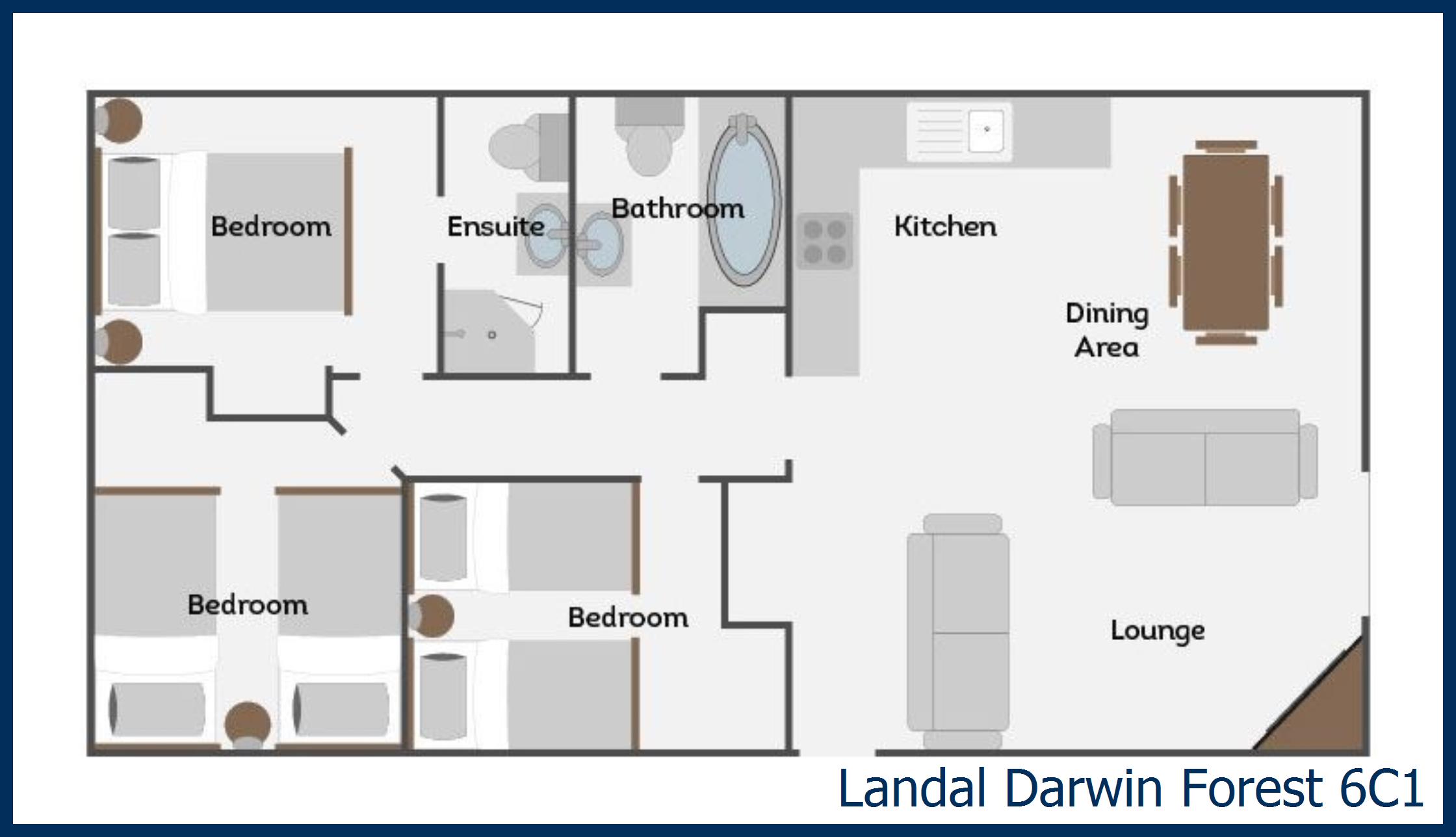 Chalet - Haddon Classic Vogue 3 6C1 at Darwin Forest