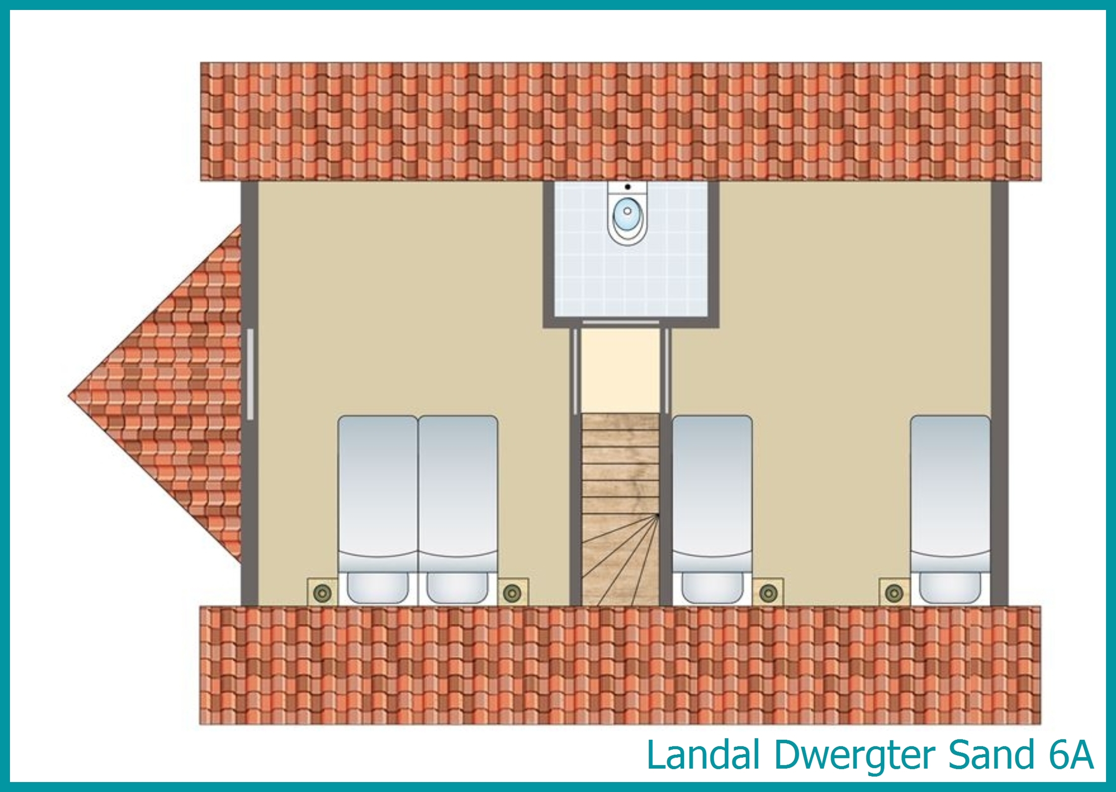 6-person bungalow 6A at Dwergter Sand