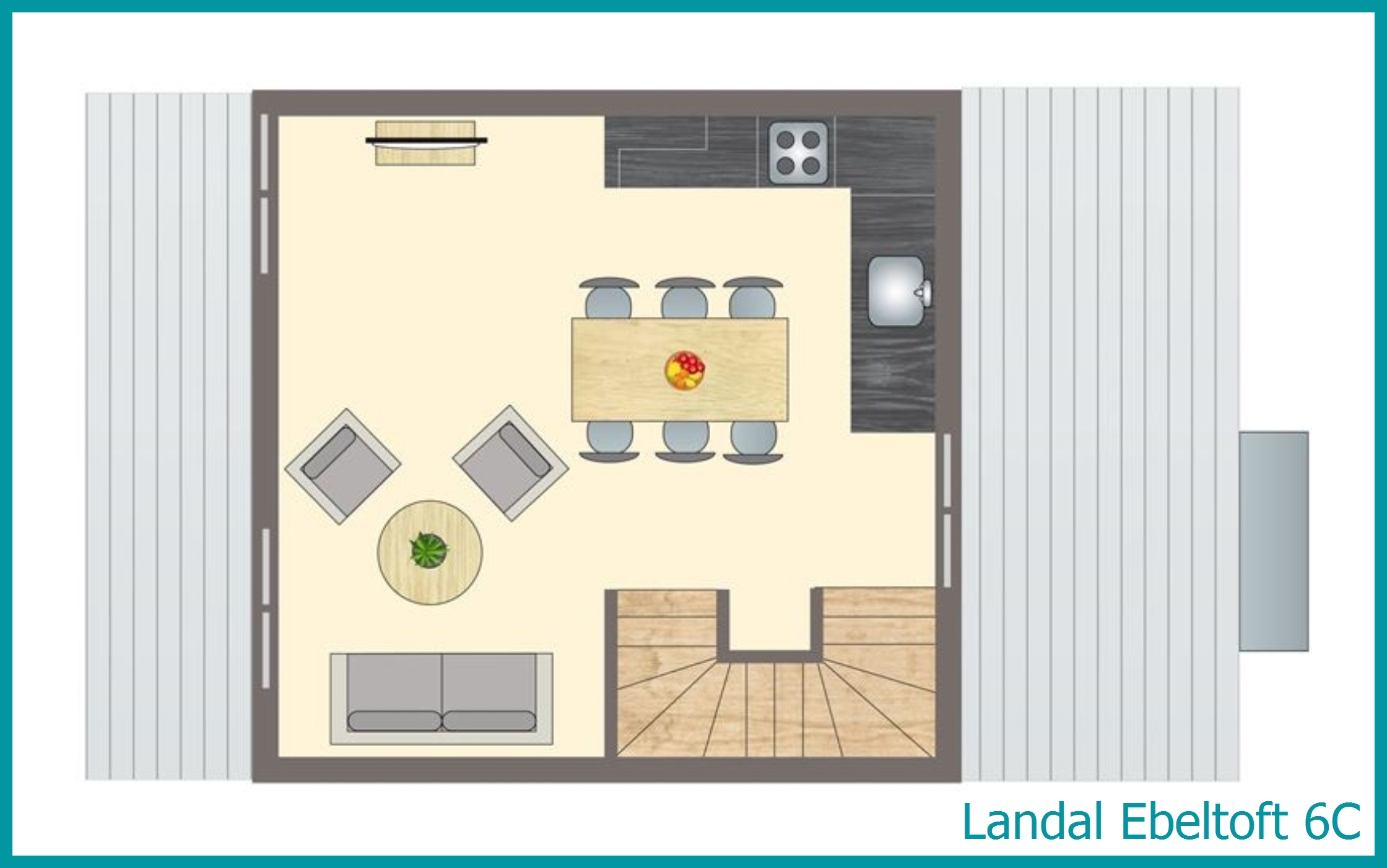 6-person bungalow 6C at Ebeltoft
