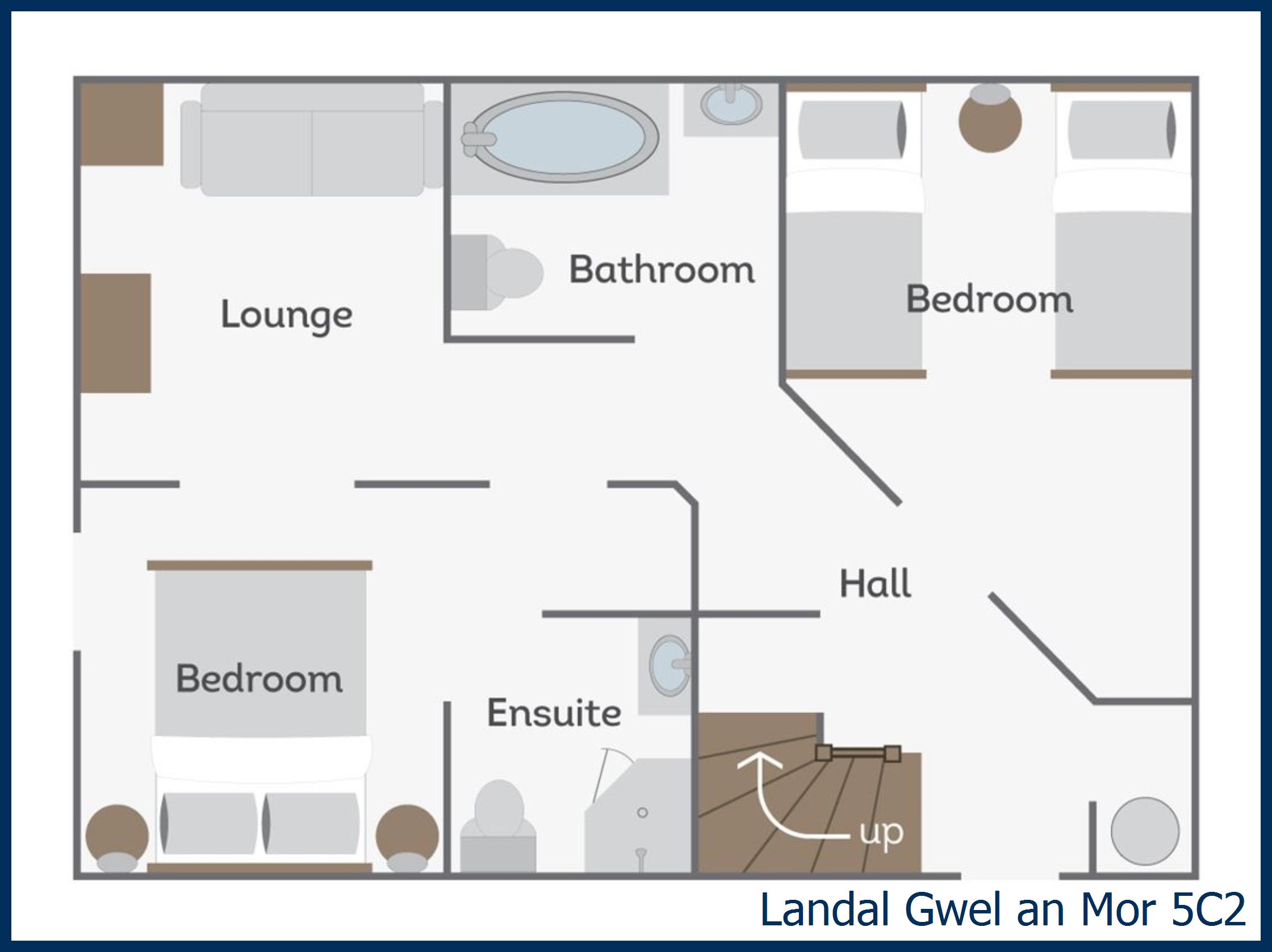 Chalet - Lowena Lodge (Pet) 5c2 at Gwel an Mor