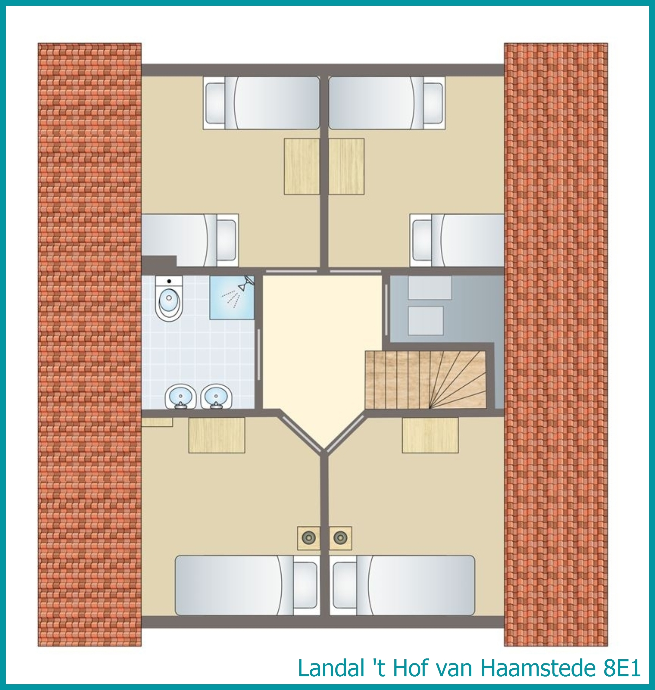 8-person bungalow 8E1 at 't Hof van Haamstede