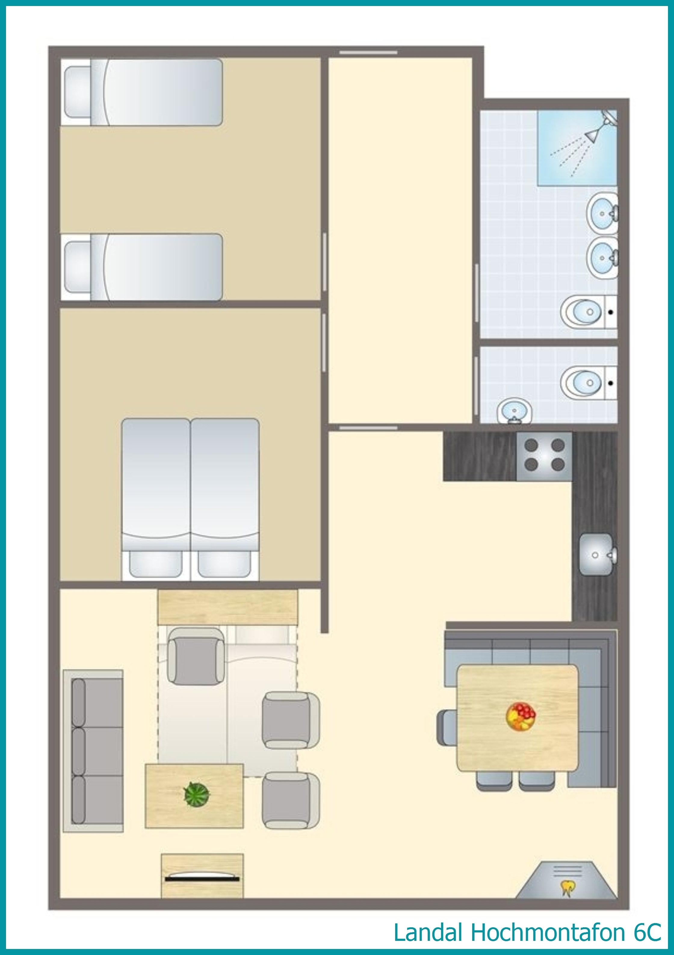 6-person apartment 6C at Hochmontafon