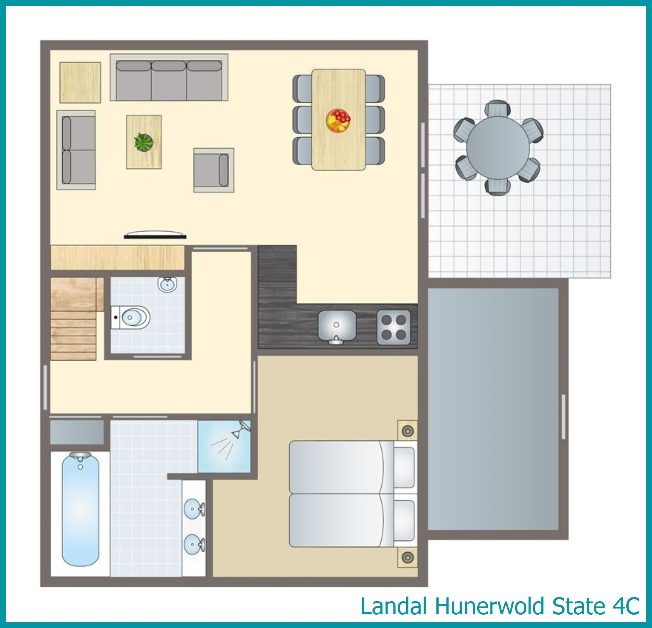 4-person bungalow 4C at Hunerwold State