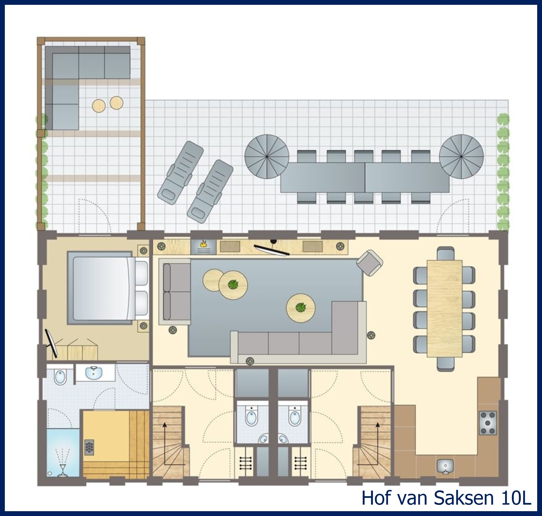 10-person farmhouse 10L at Hof van Saksen