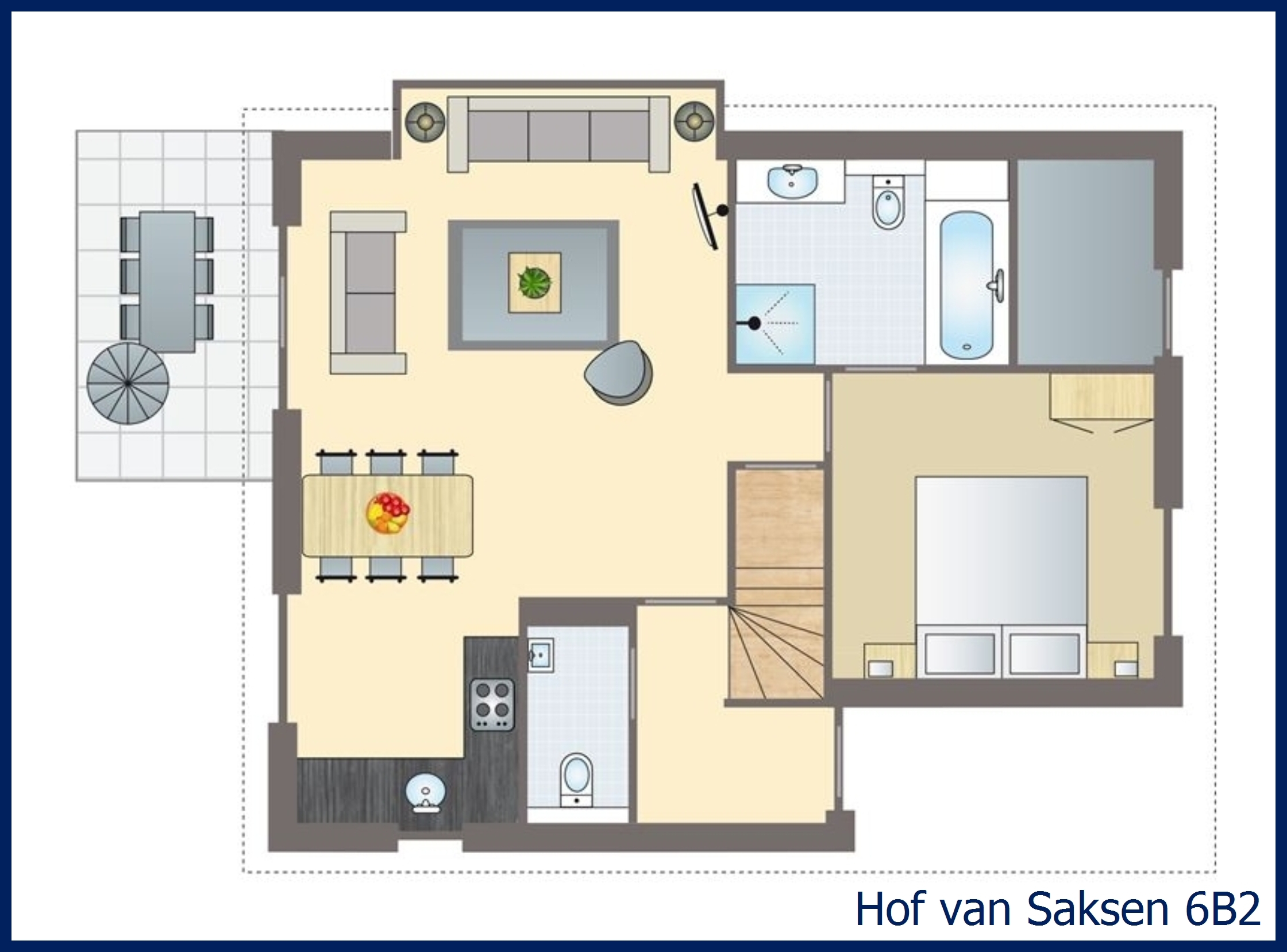 6-person bungalow 6B2 at Hof van Saksen