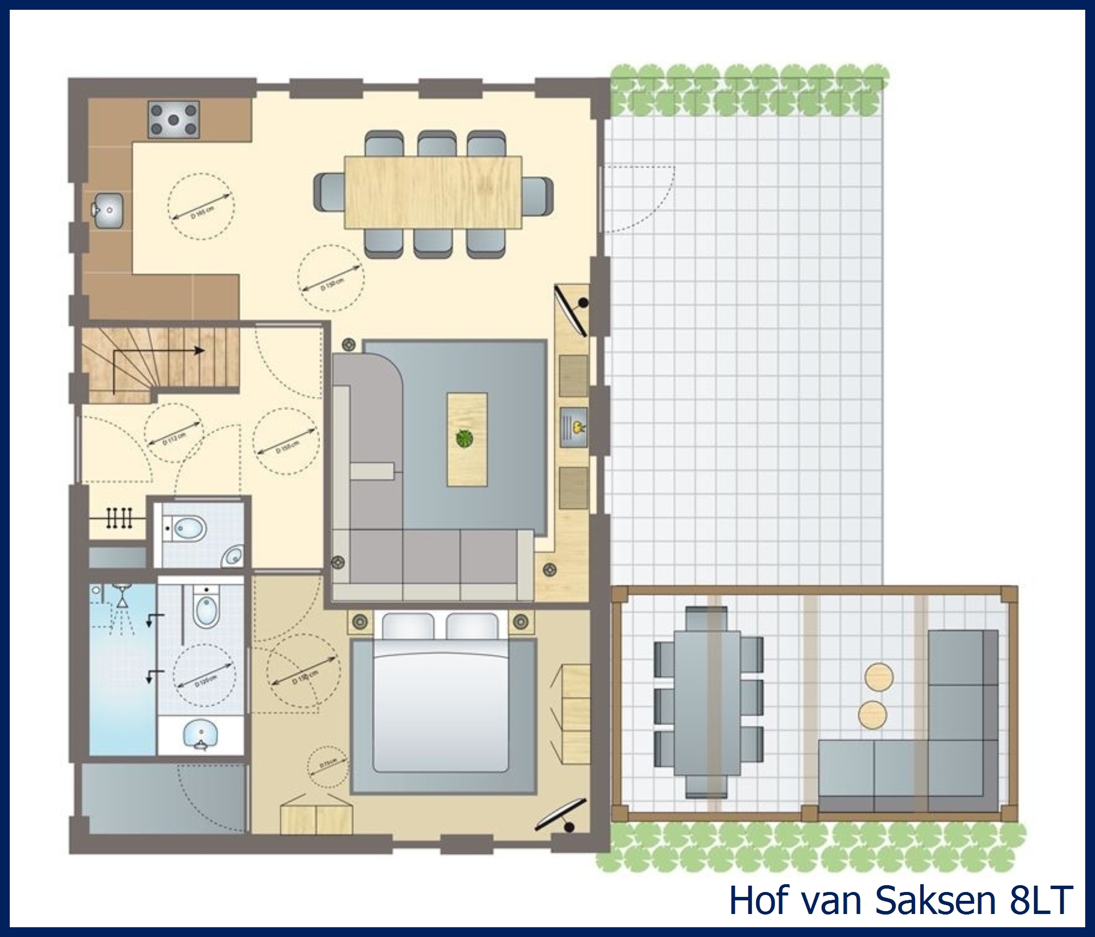 8-person farmhouse 8LT at Hof van Saksen