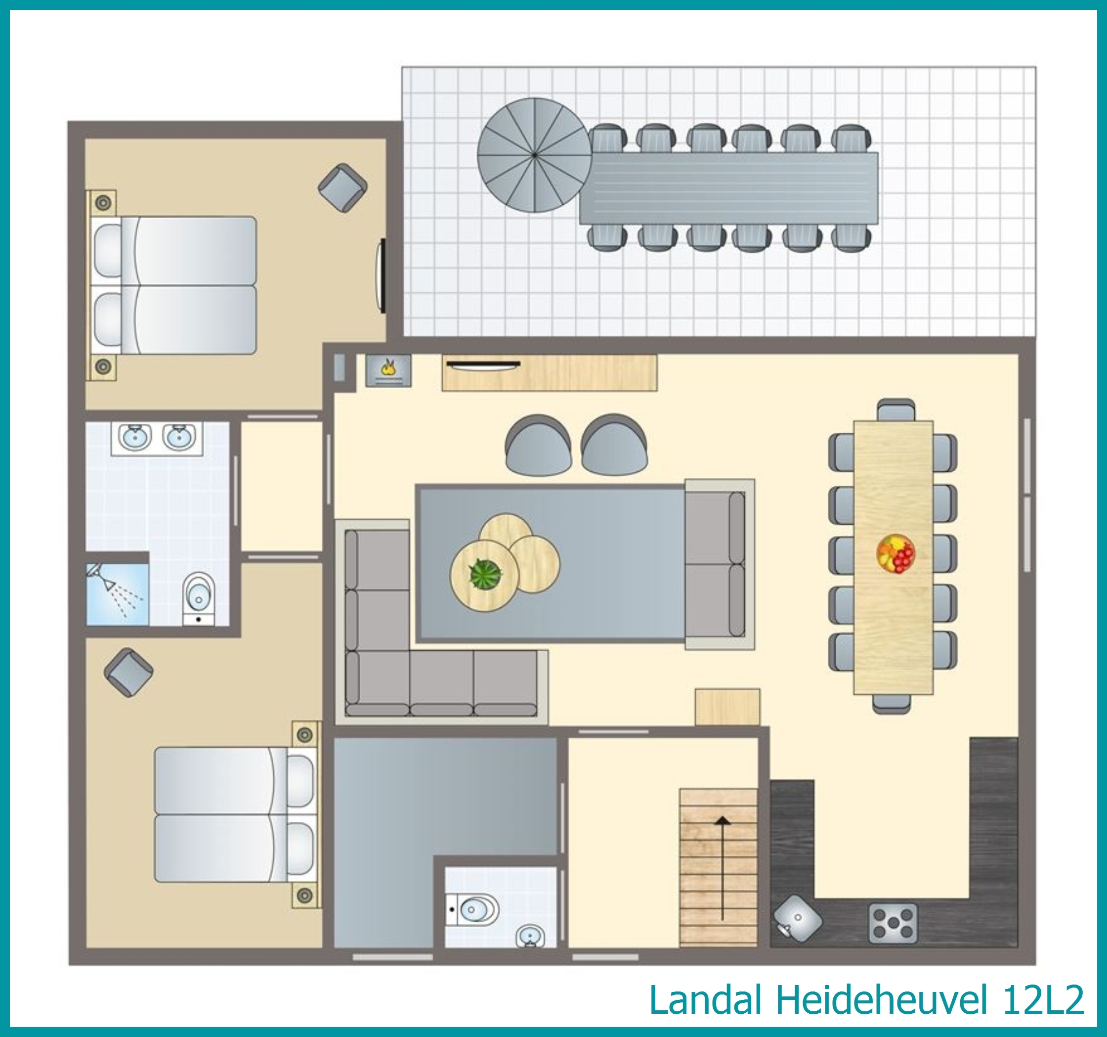 12-person bungalow 12L2 at Heideheuvel