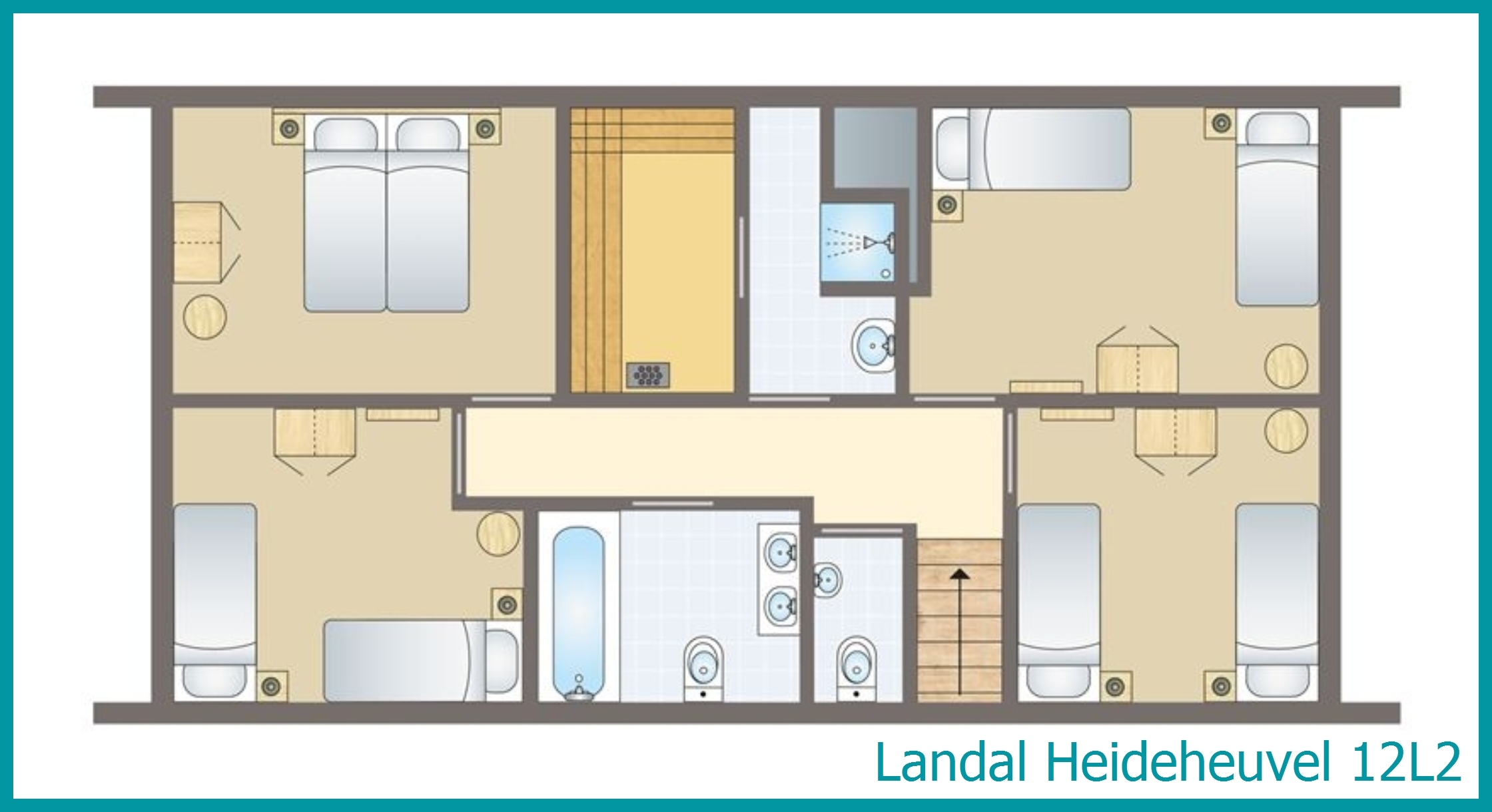 12-person bungalow 12L2 at Heideheuvel