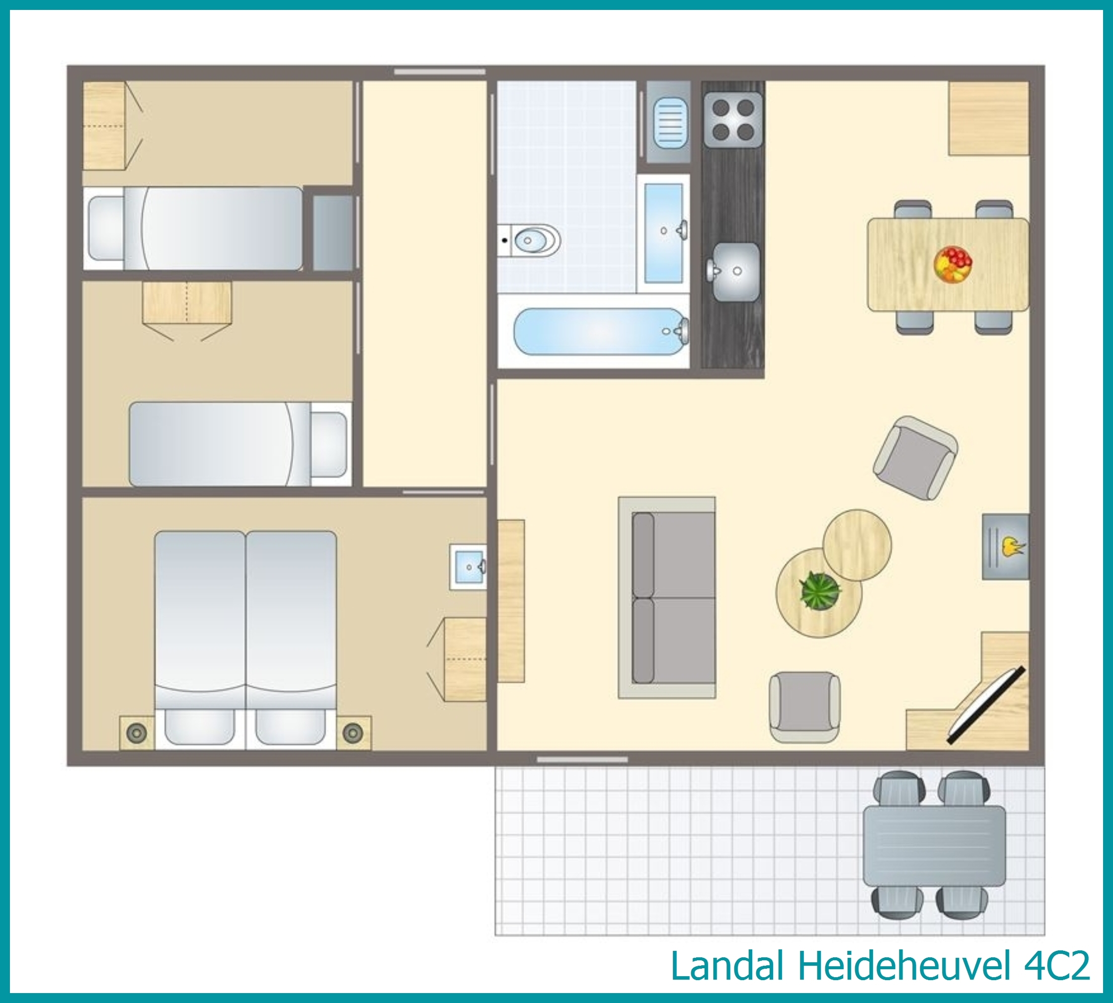 4-person bungalow 4C2 at Heideheuvel