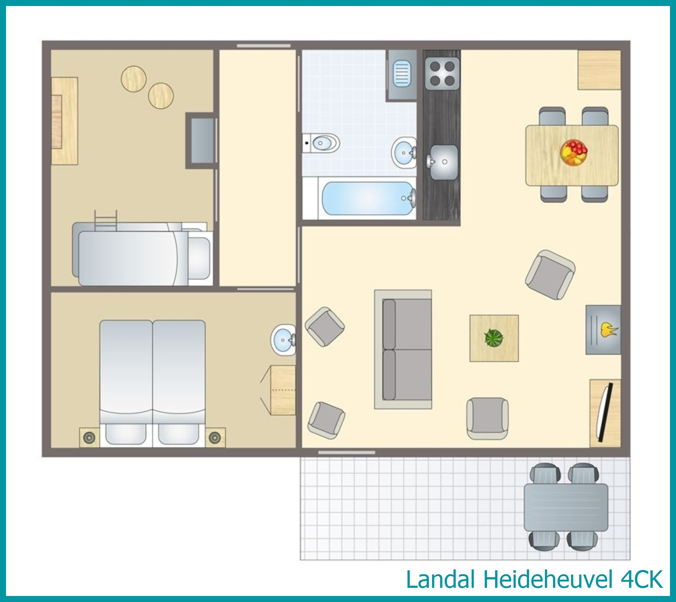 4-person children's bungalow 4CK at Heideheuvel