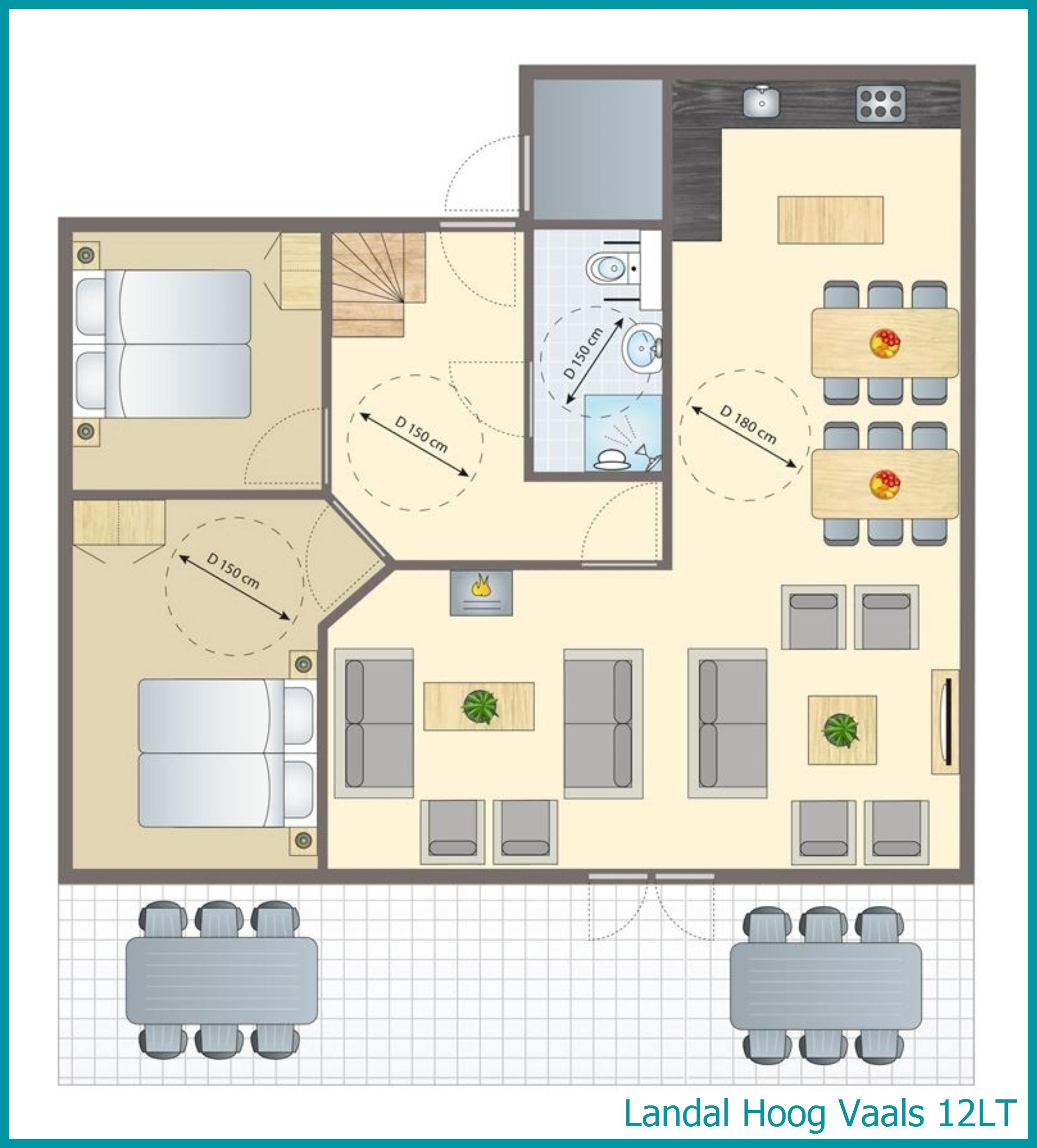 12-person bungalow 12LT at Hoog Vaals