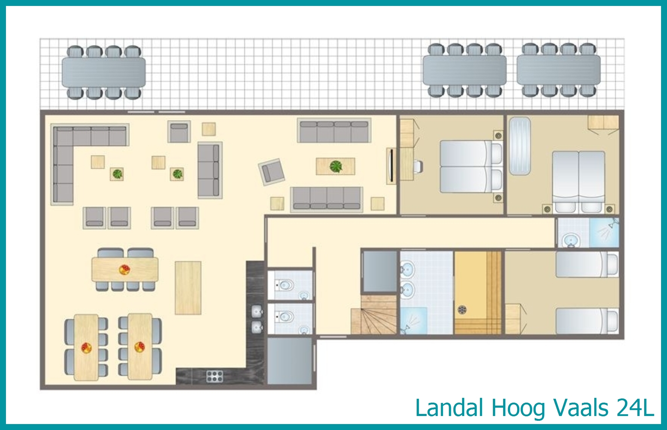 24-person bungalow 24L at Hoog Vaals