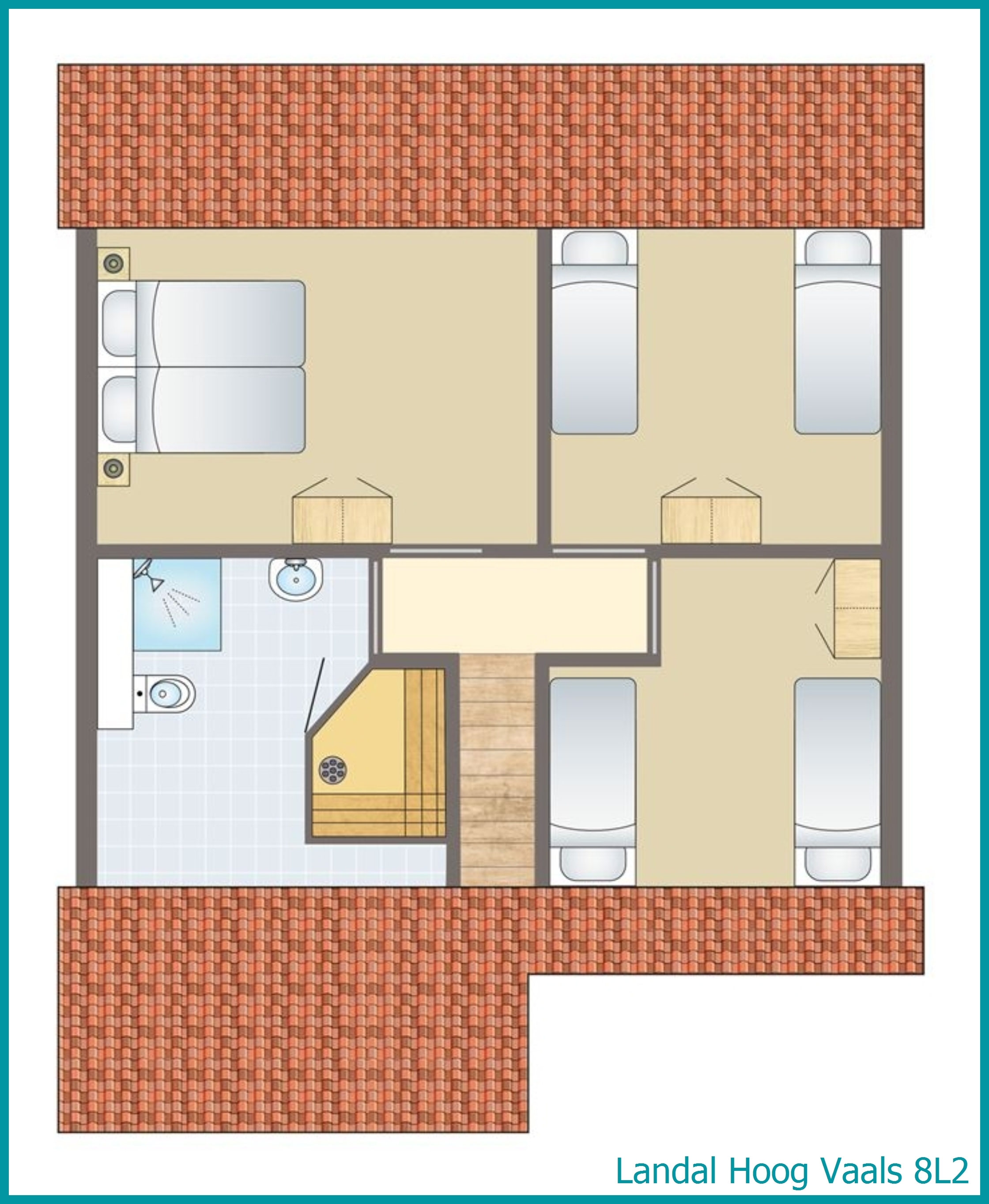 8-person bungalow 8L2 at Hoog Vaals