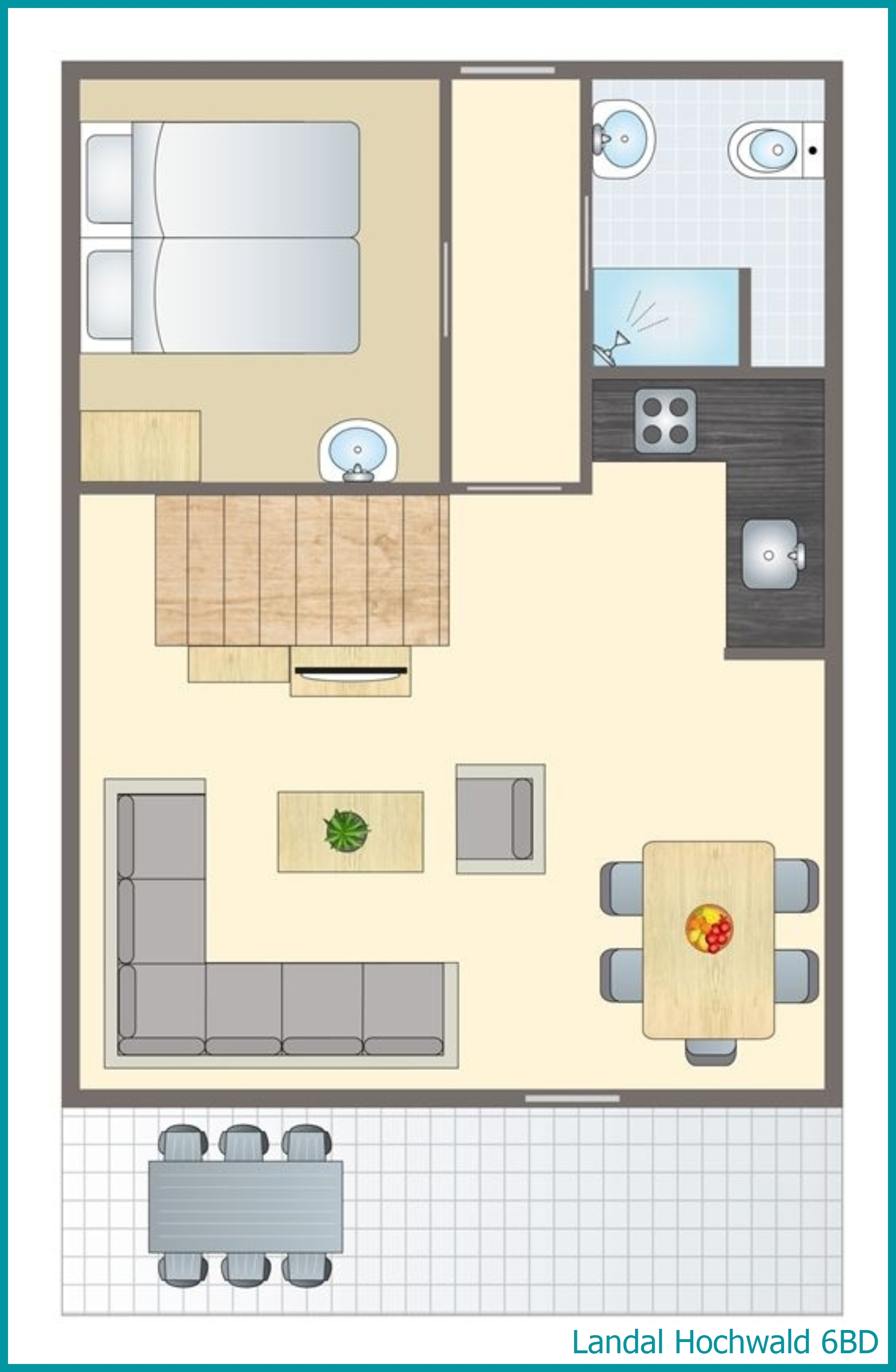 6-person dog bungalow 6BD at Hochwald