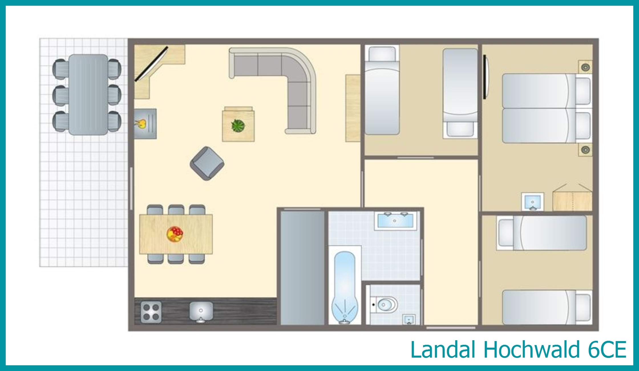 6-person bungalow 6CE at Hochwald