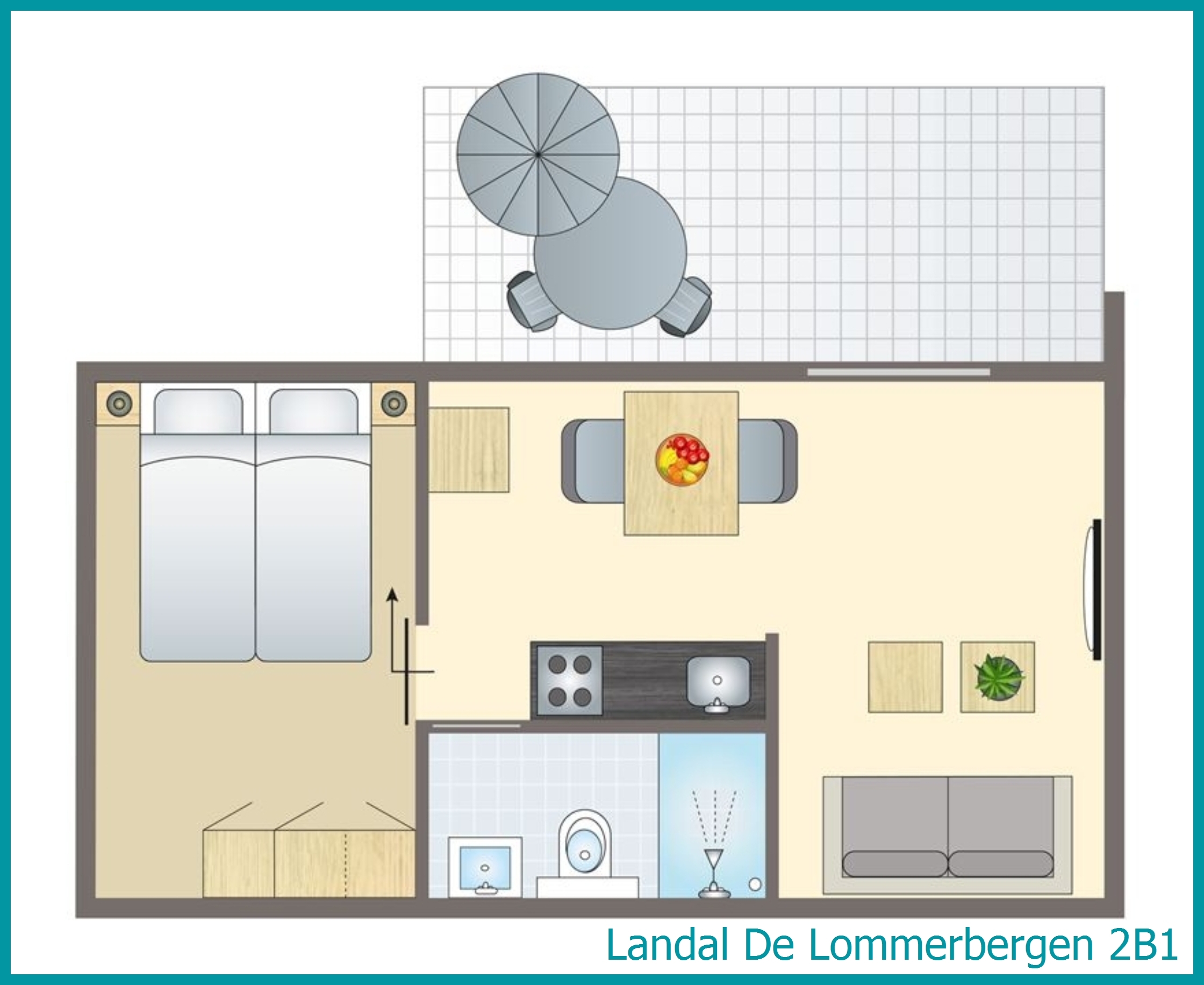 2-person bungalow 2B1 at De Lommerbergen