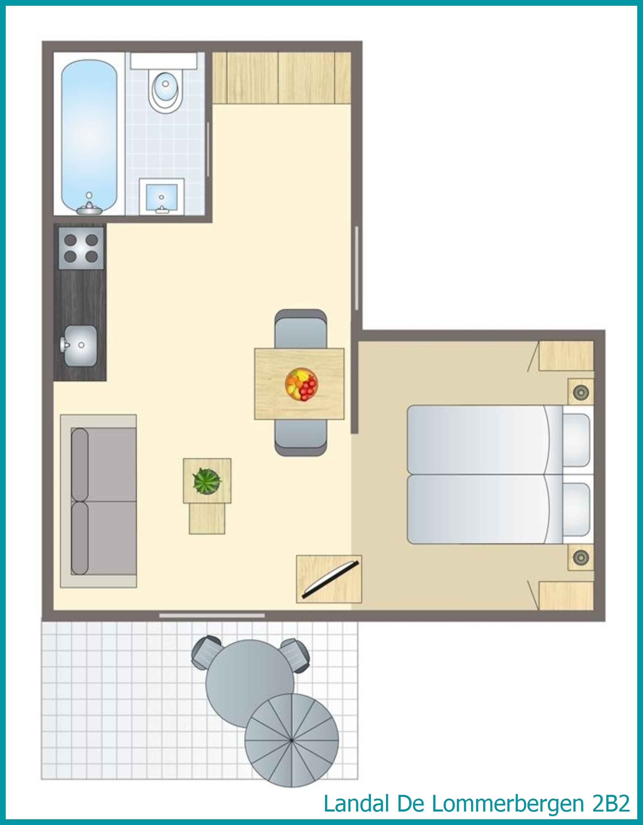 2-person bungalow 2B2 at De Lommerbergen
