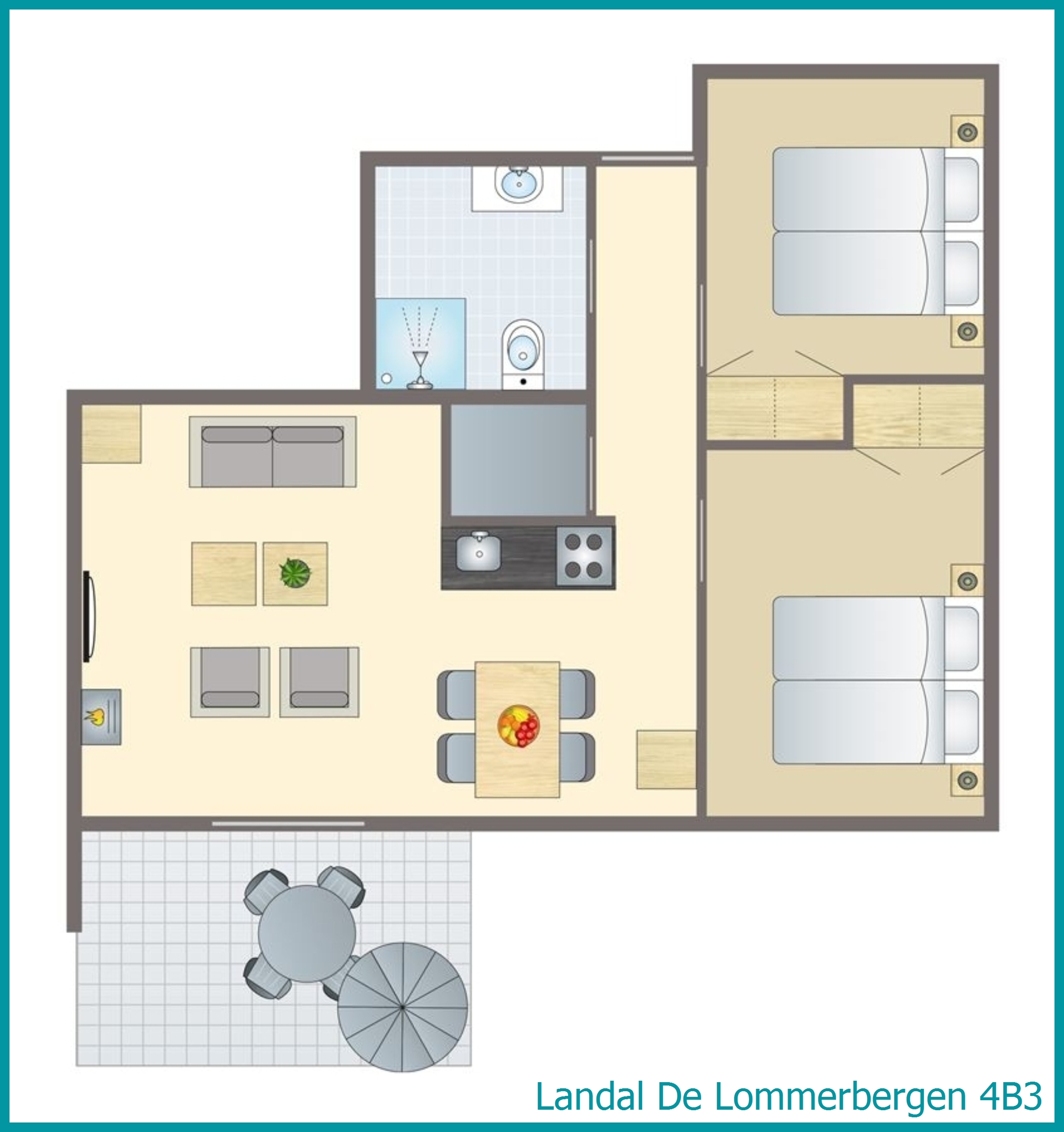 4-person bungalow 4B3 at De Lommerbergen