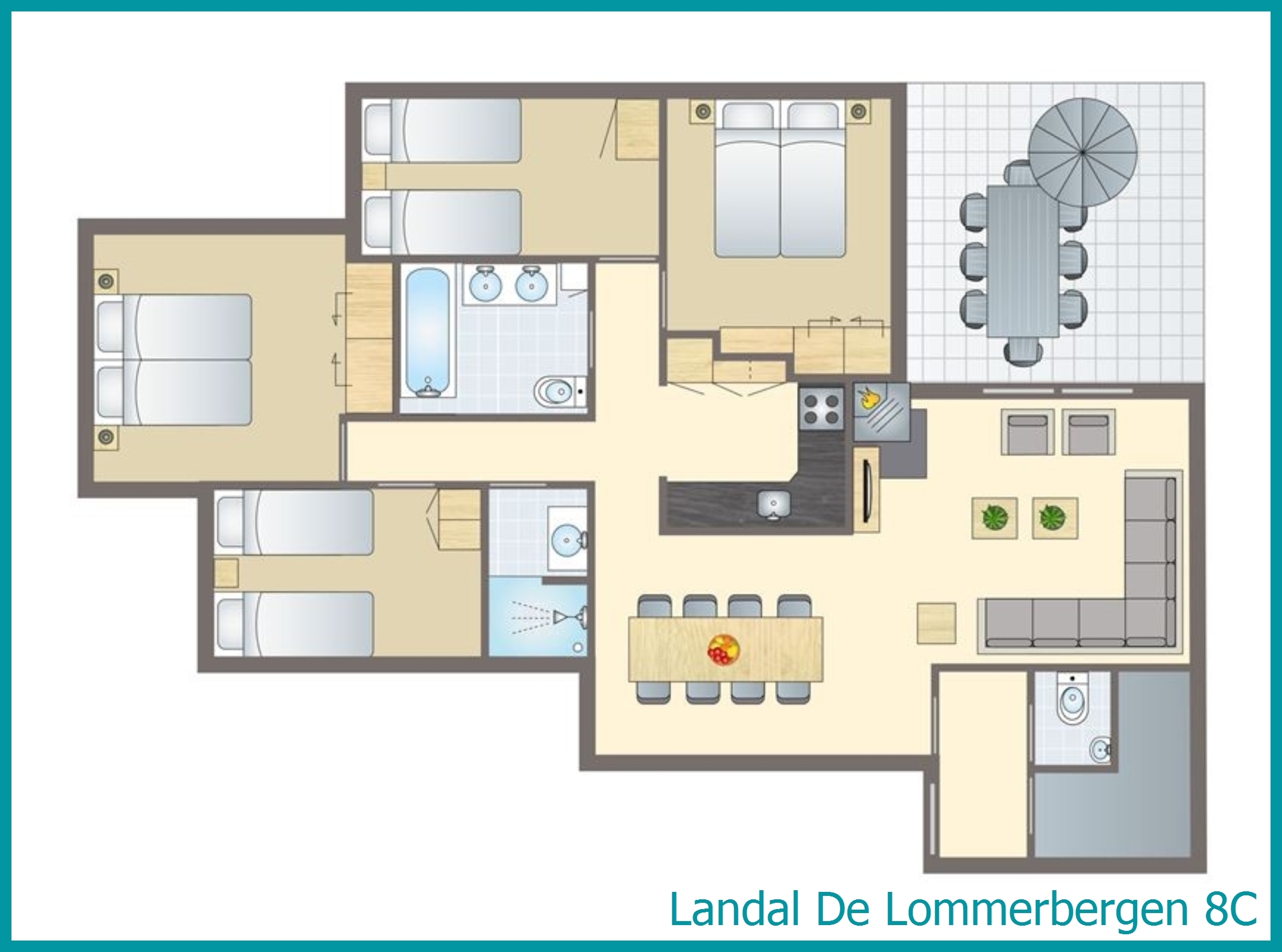 8-person bungalow 8C at De Lommerbergen