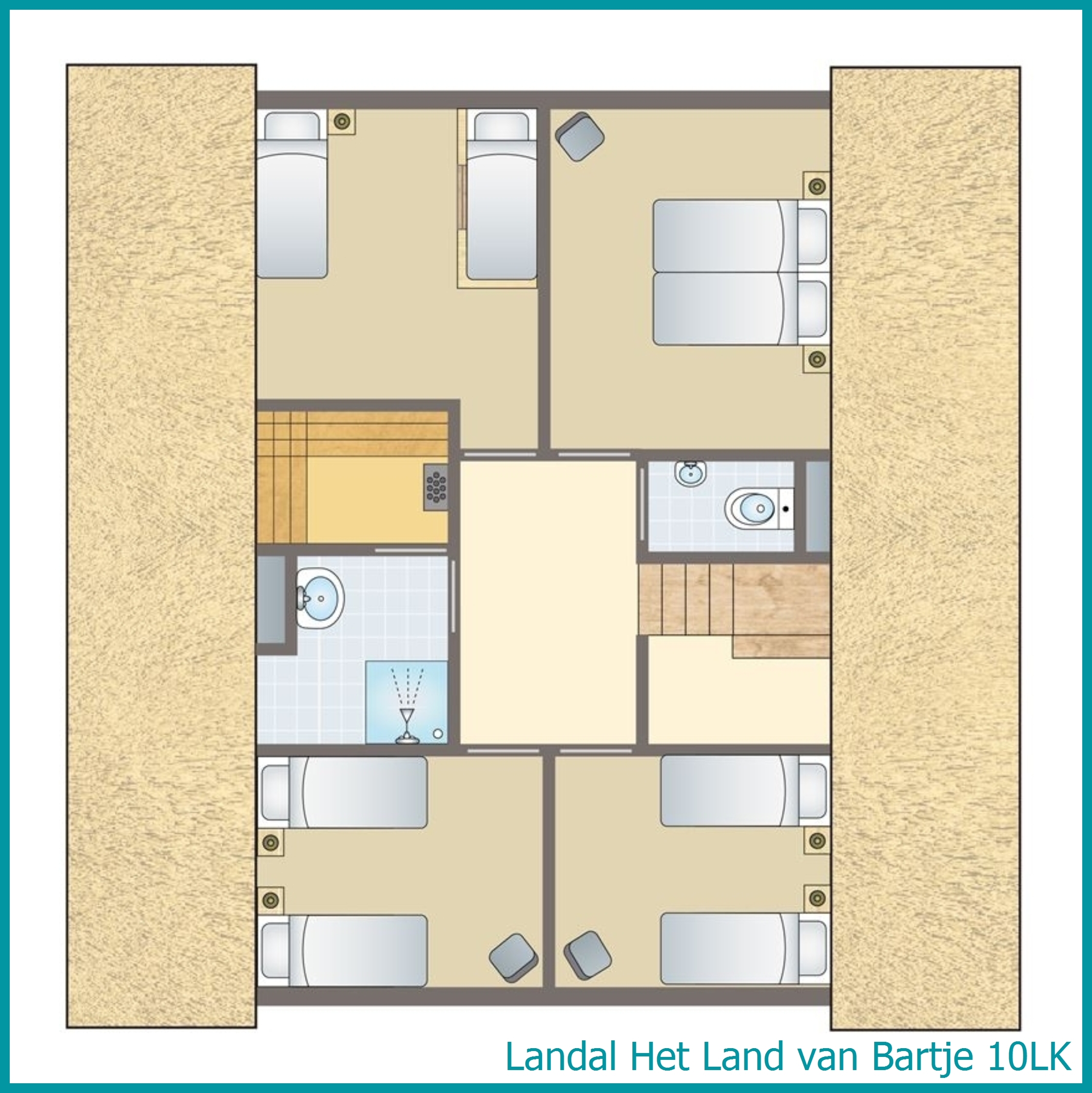 10-person children's farmhouse 10LK at Het Land van Bartje