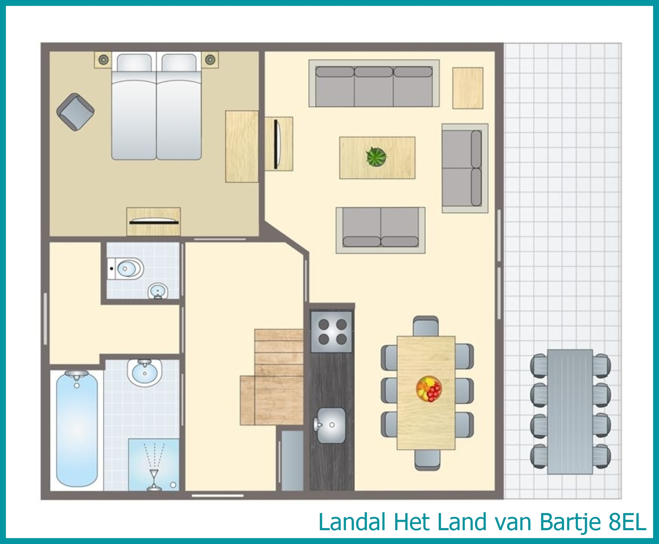 8-person farmhouse 8EL at Het Land van Bartje