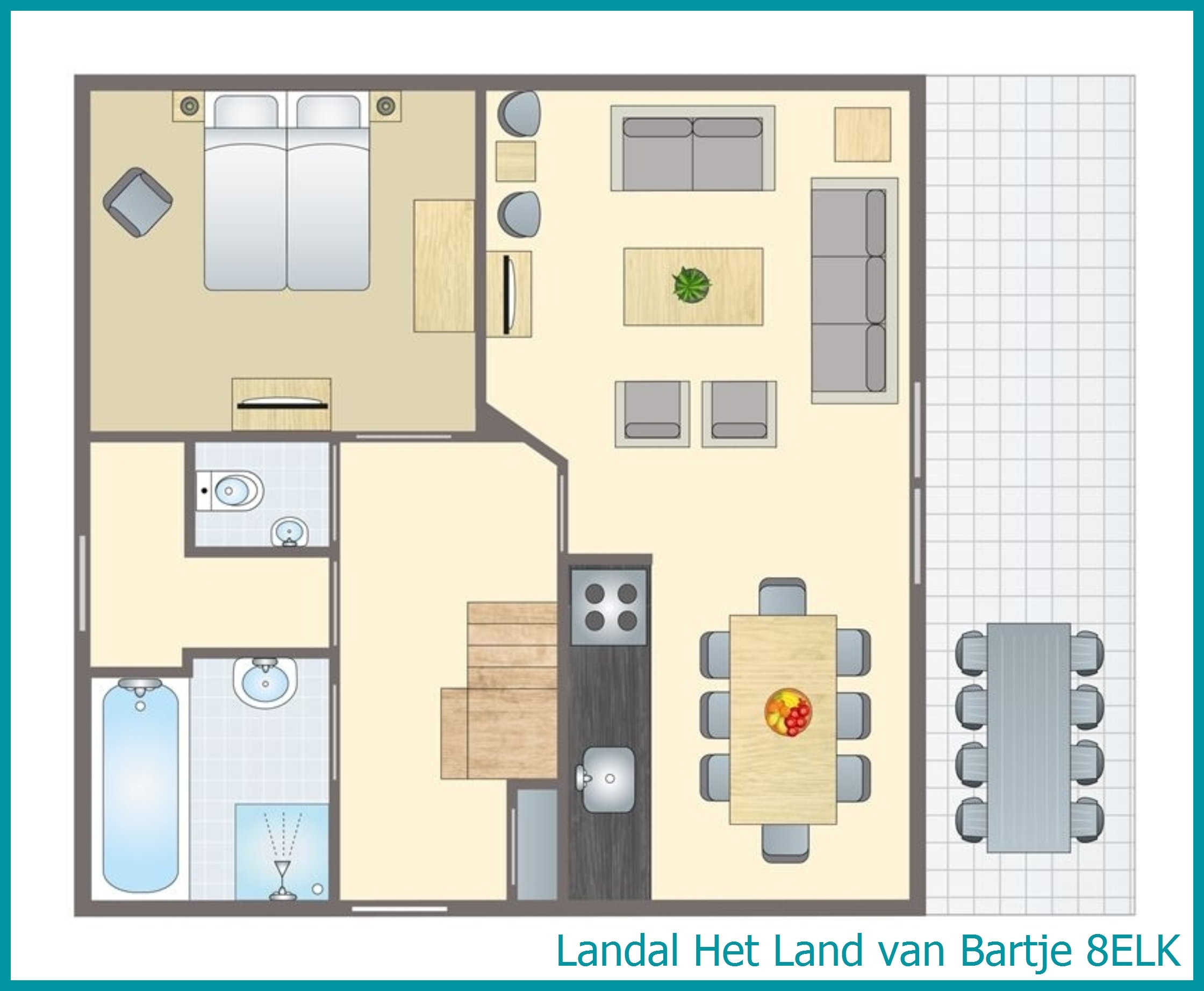 8-person children's farmhouse 8ELK at Het Land van Bartje