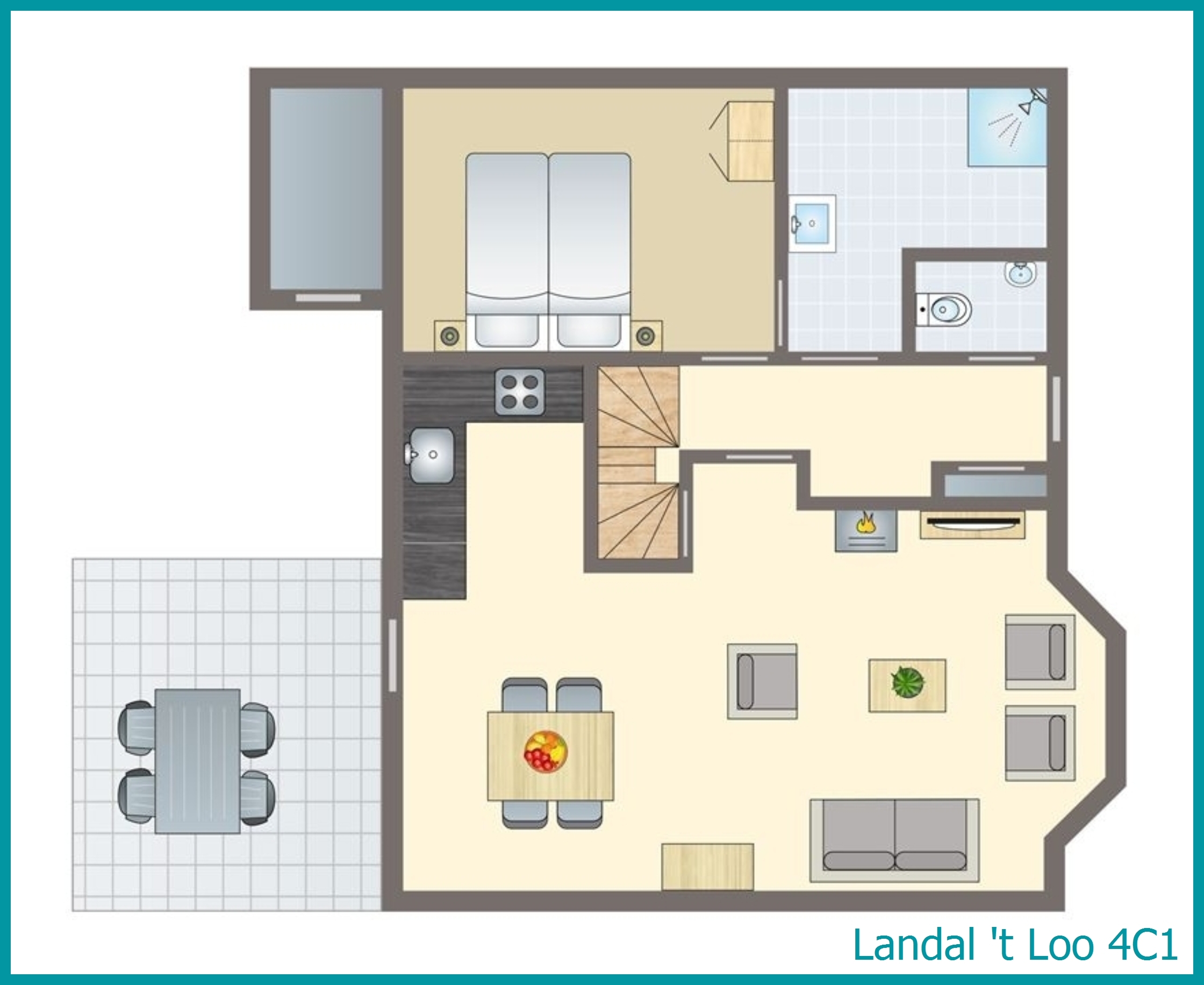4-person bungalow 4C1 at 't Loo