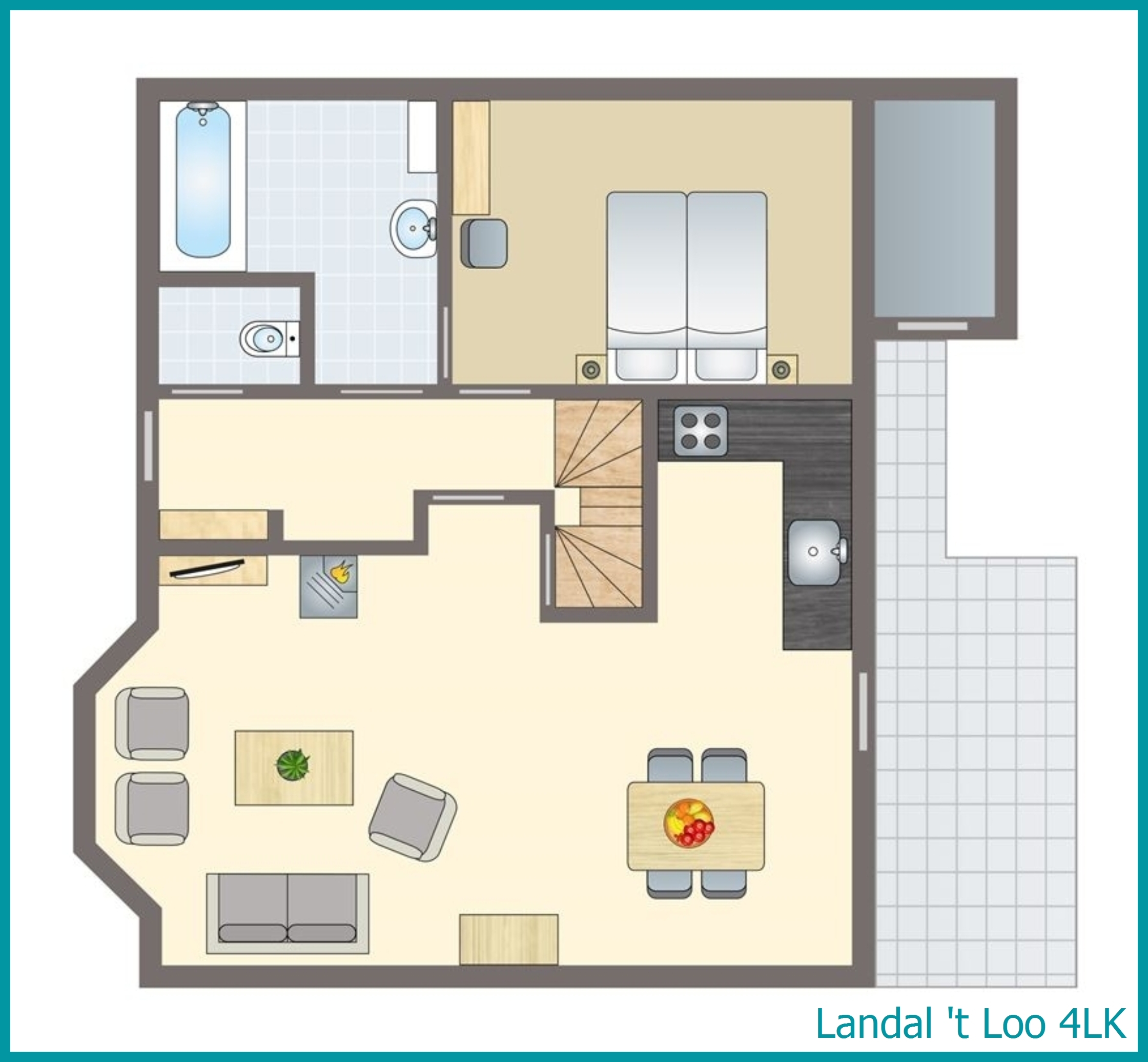 4-person children's bungalow 4LK at 't Loo