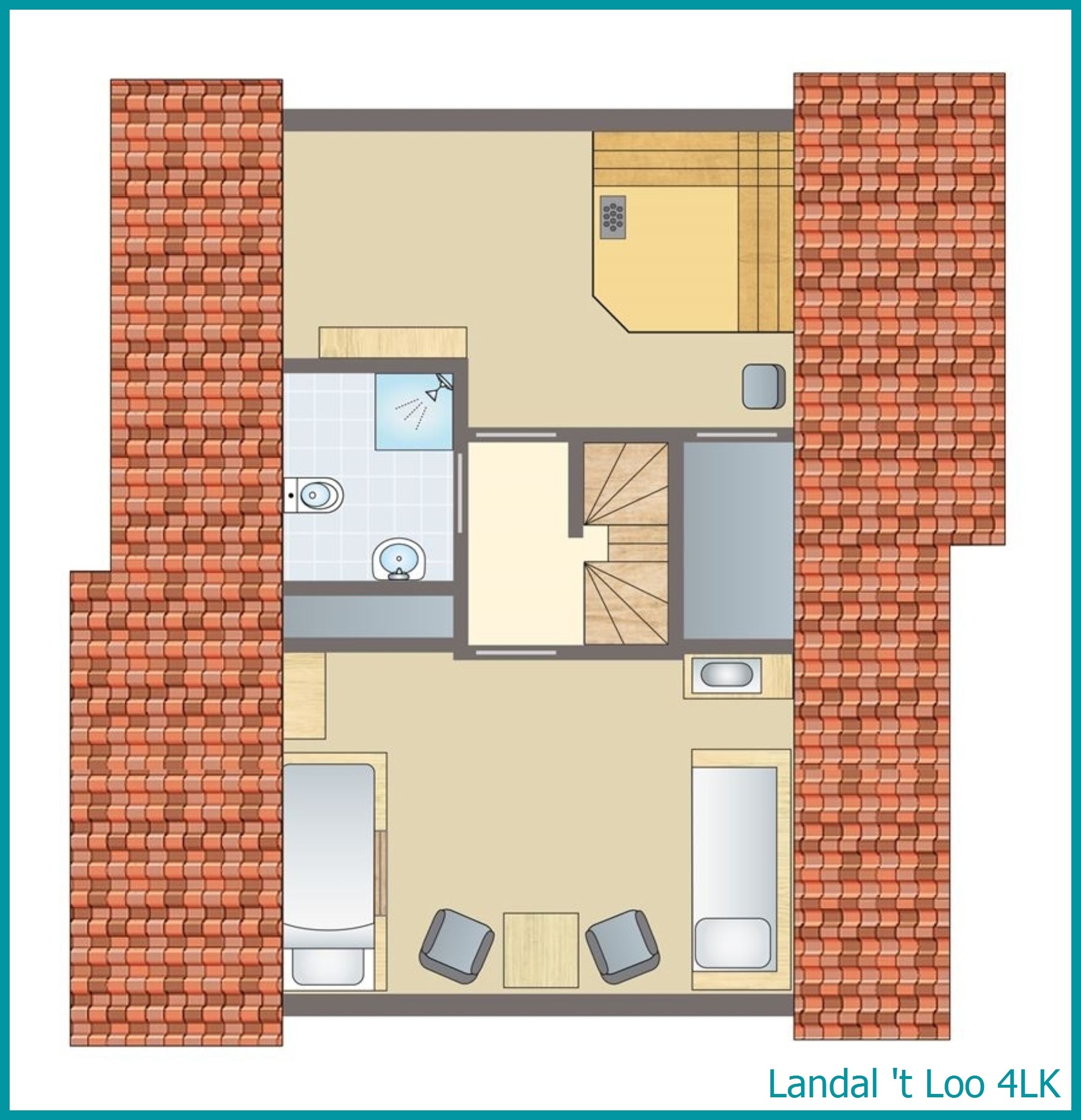 4-person children's bungalow 4LK at 't Loo