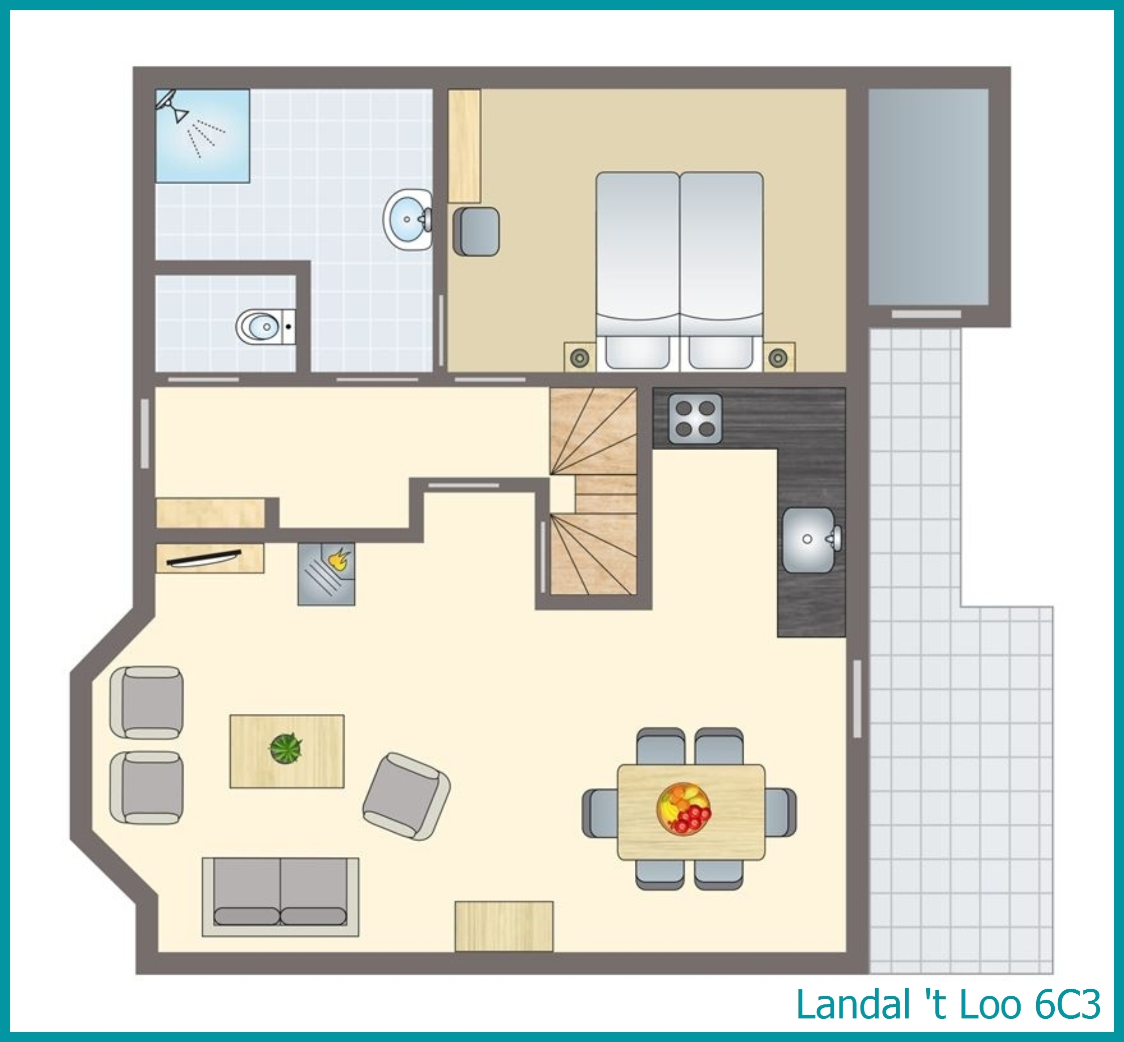 6-person bungalow 6C3 at 't Loo