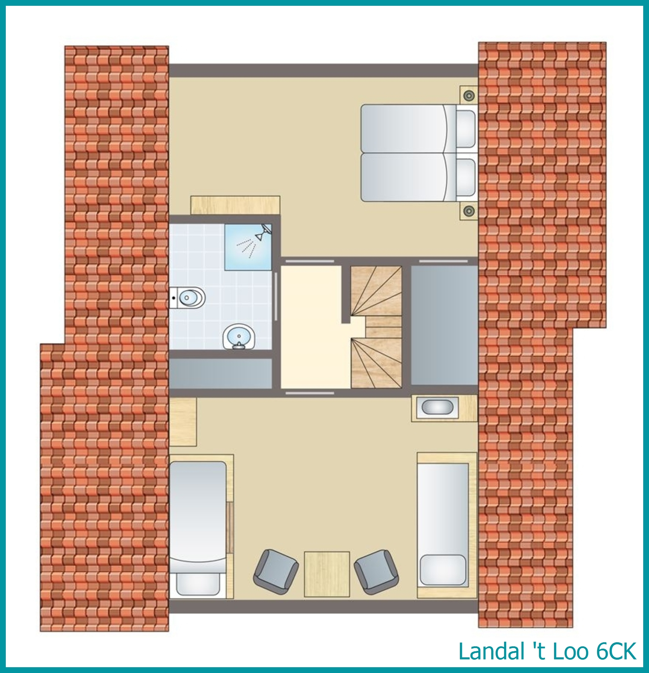 6-person children's bungalow 6CK at 't Loo
