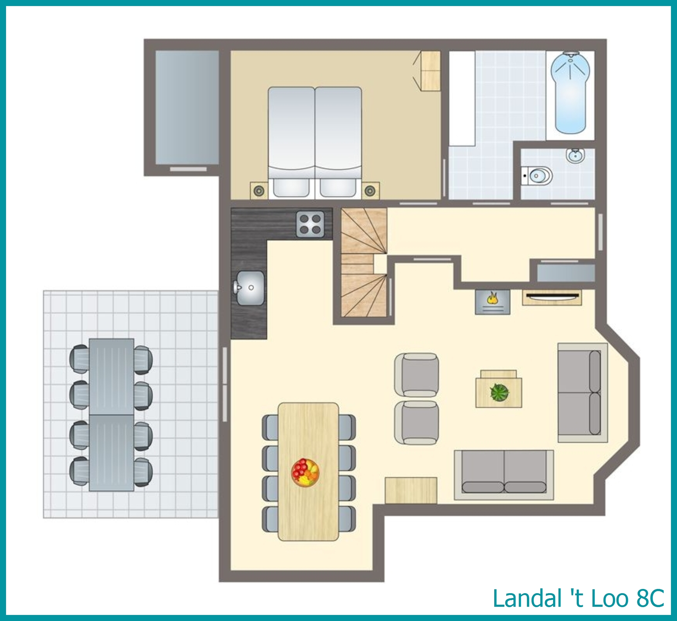 8-person bungalow 8C at 't Loo