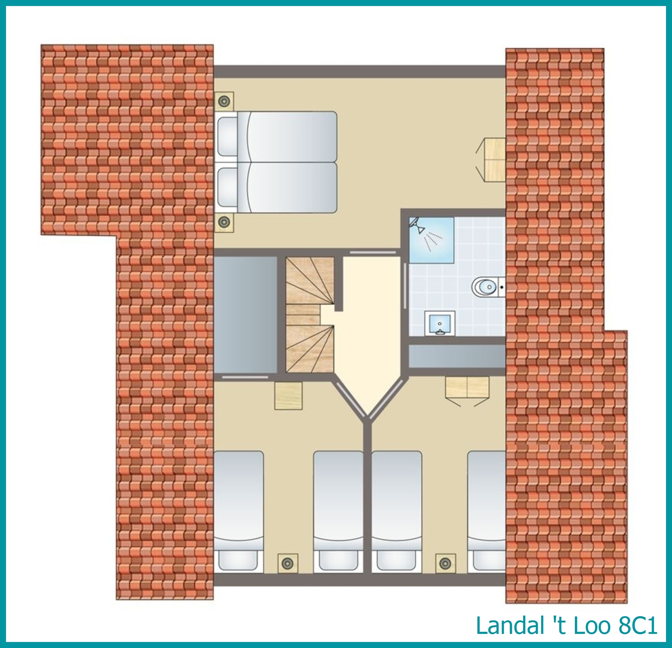8-person bungalow 8C1 at 't Loo
