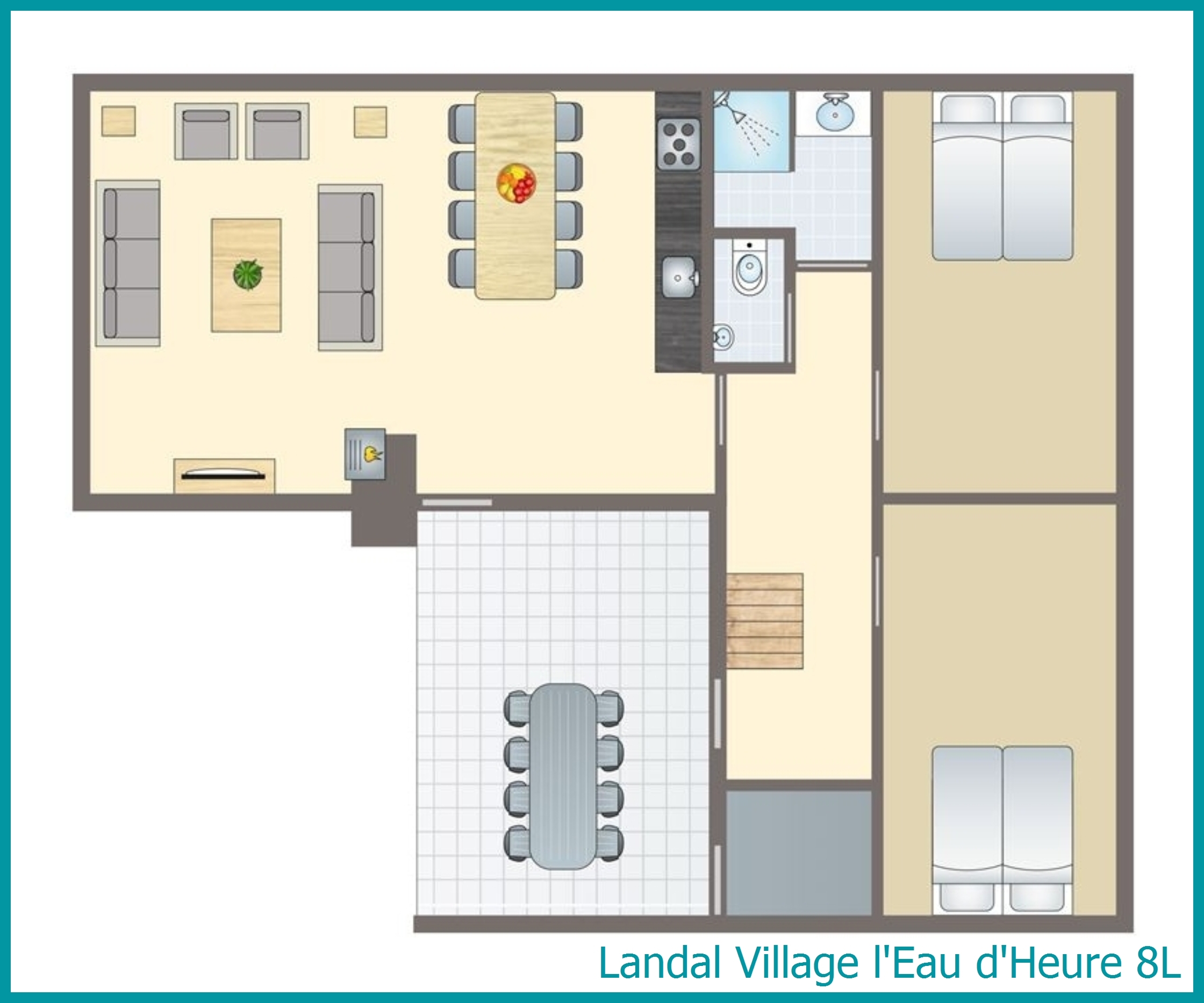8-person bungalow 8L at Village l'Eau d'Heure