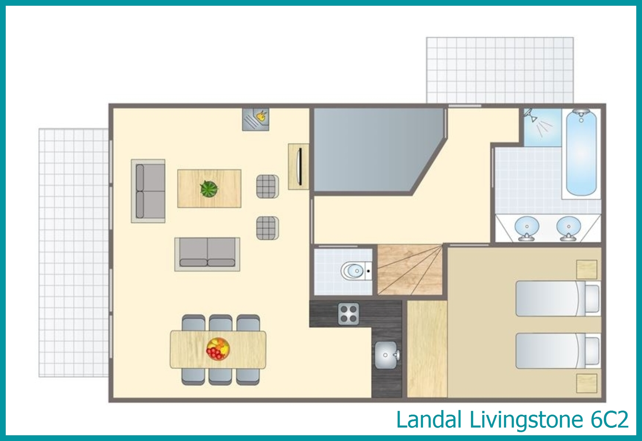 6-person villa 6C2 at Livingstone