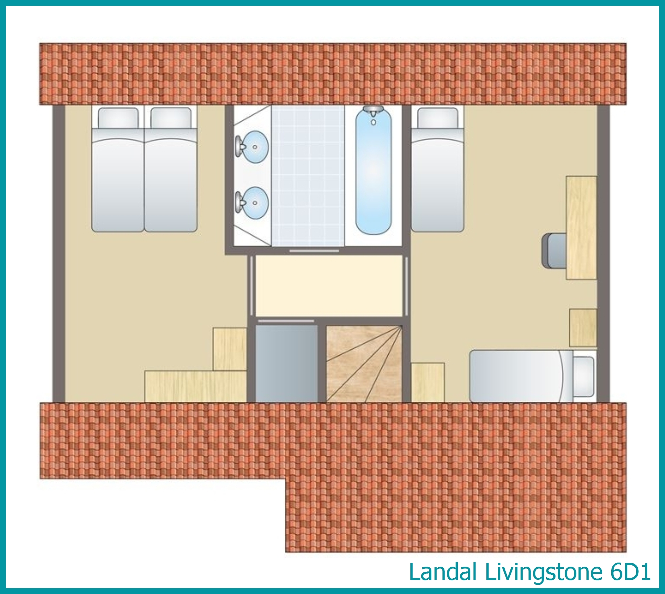 6-person villa 6D1 at Livingstone